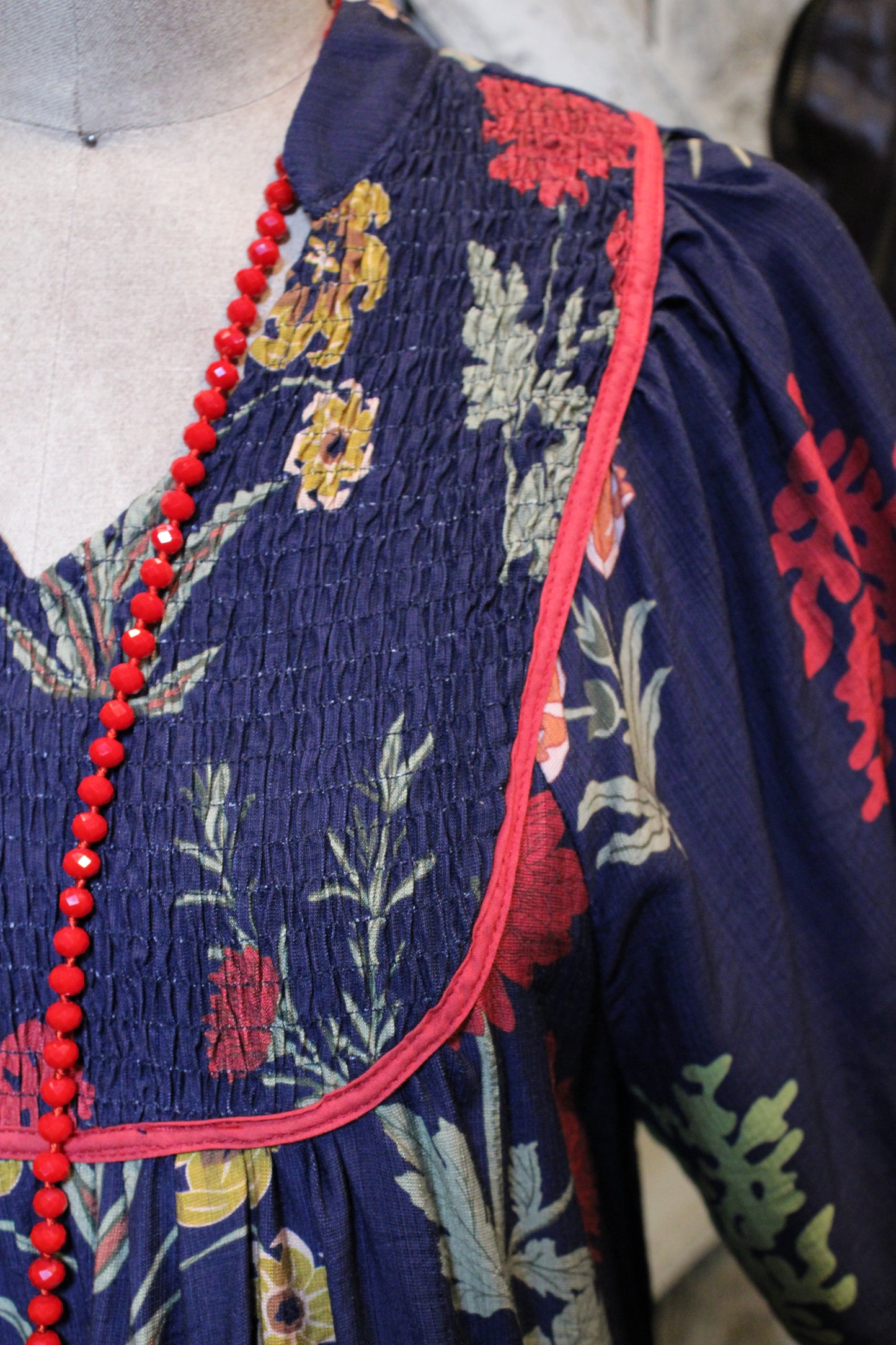 Deep Waters Floral Maxi Dress