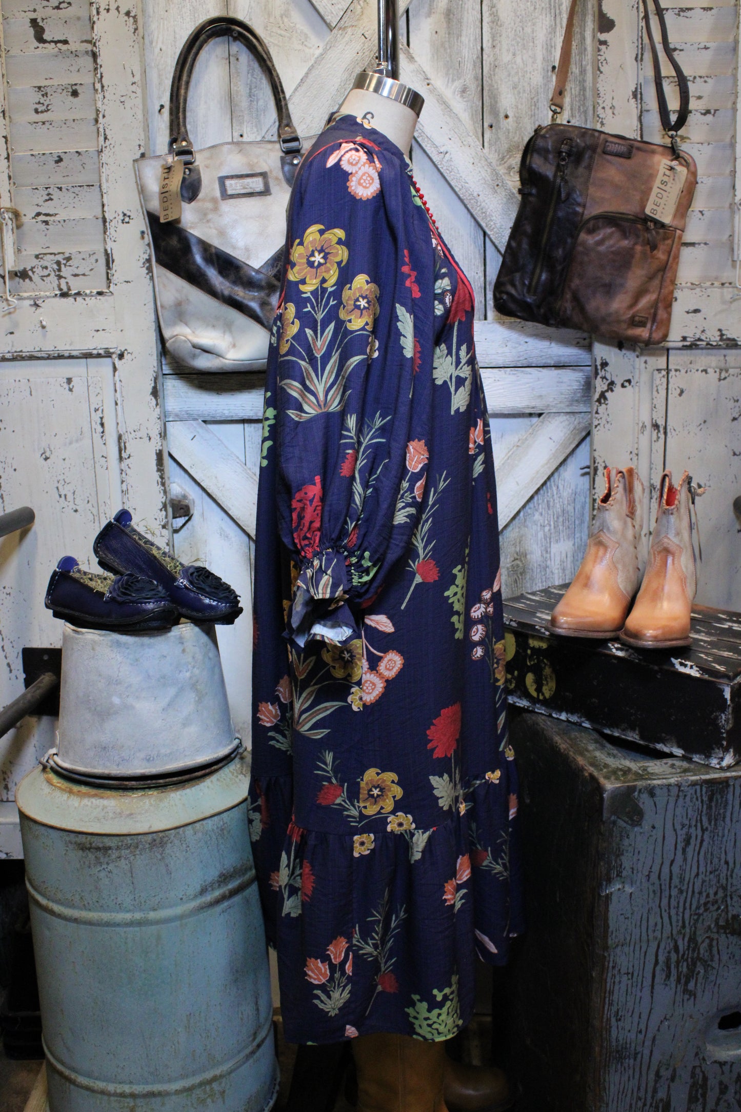 Deep Waters Floral Maxi Dress