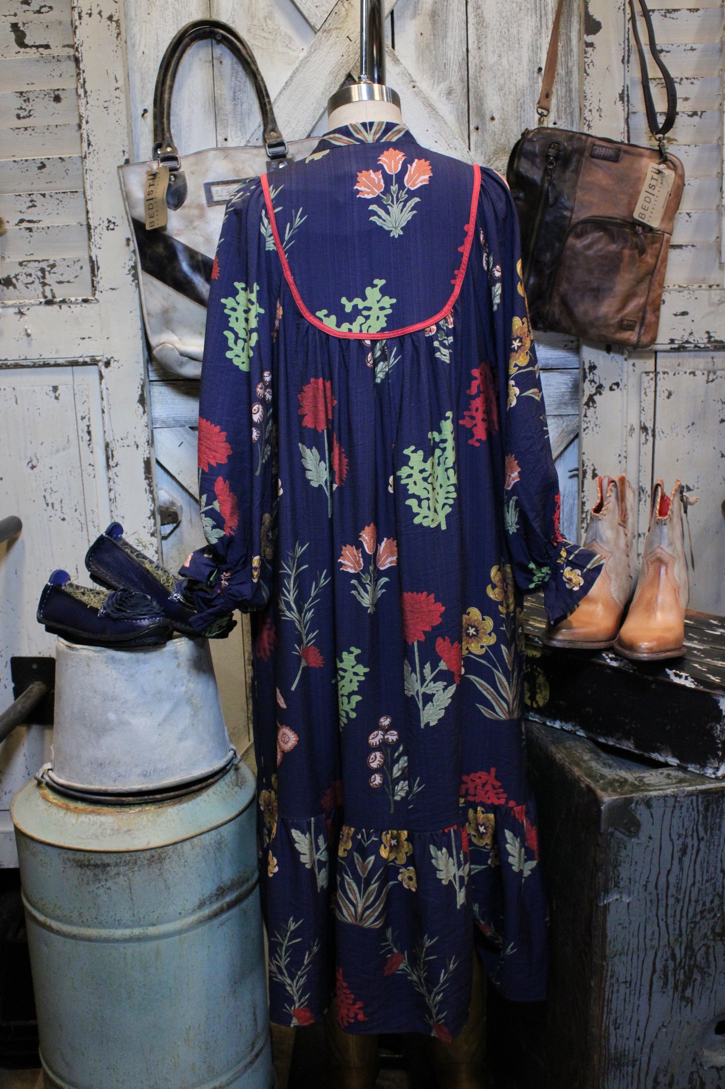 Deep Waters Floral Maxi Dress