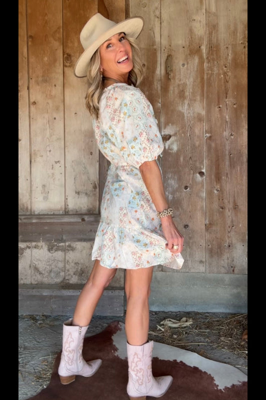 Buckaroo Blush Floral Dress