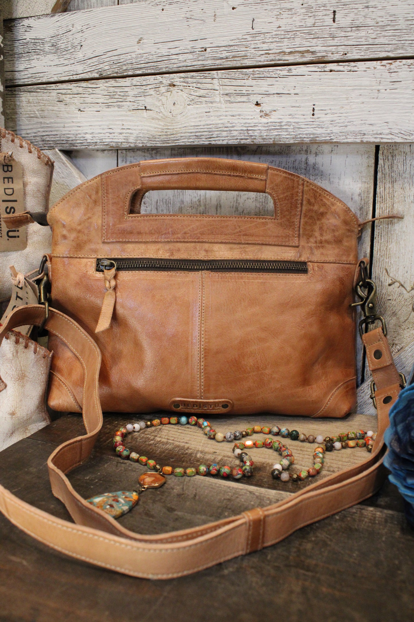 Bed|Stu Greenway Tan Rustic Handbag
