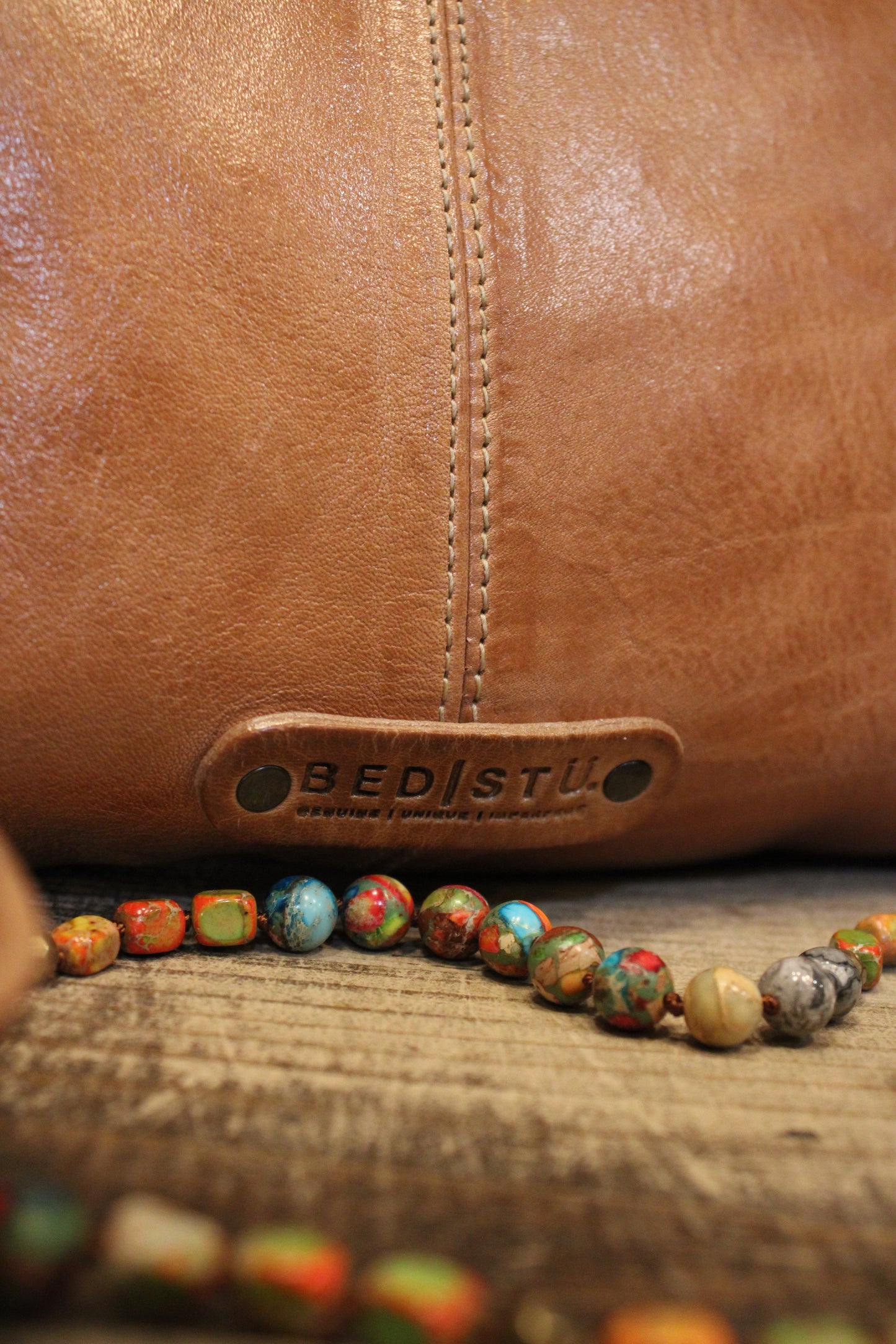 Bed|Stu Greenway Tan Rustic Handbag