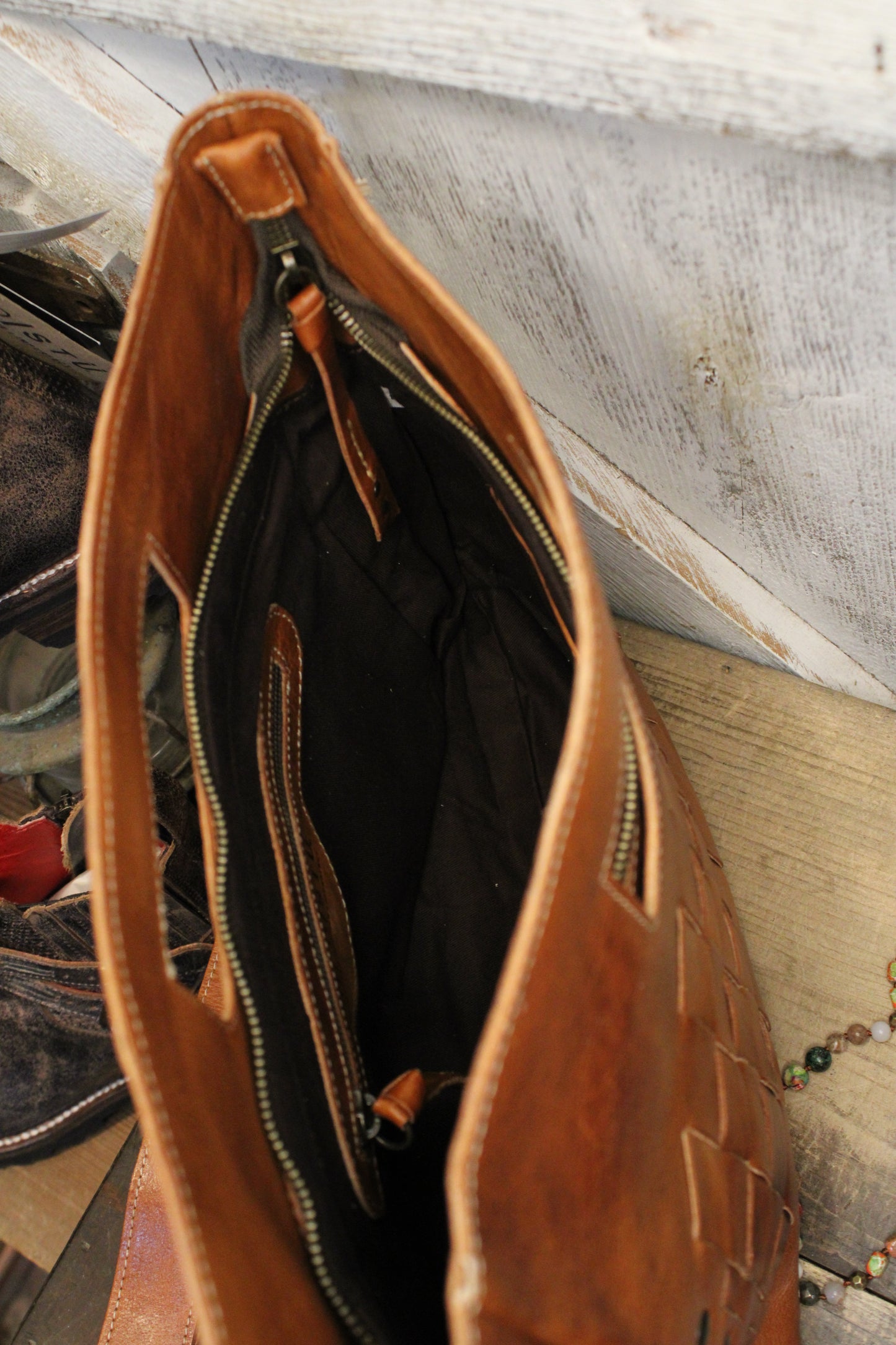 Bed|Stu Orchid Cognac Dip Dye Handbag