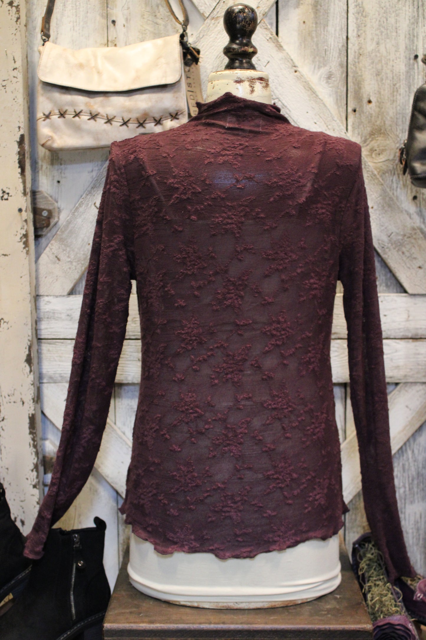 Plum Kiss Mesh Top