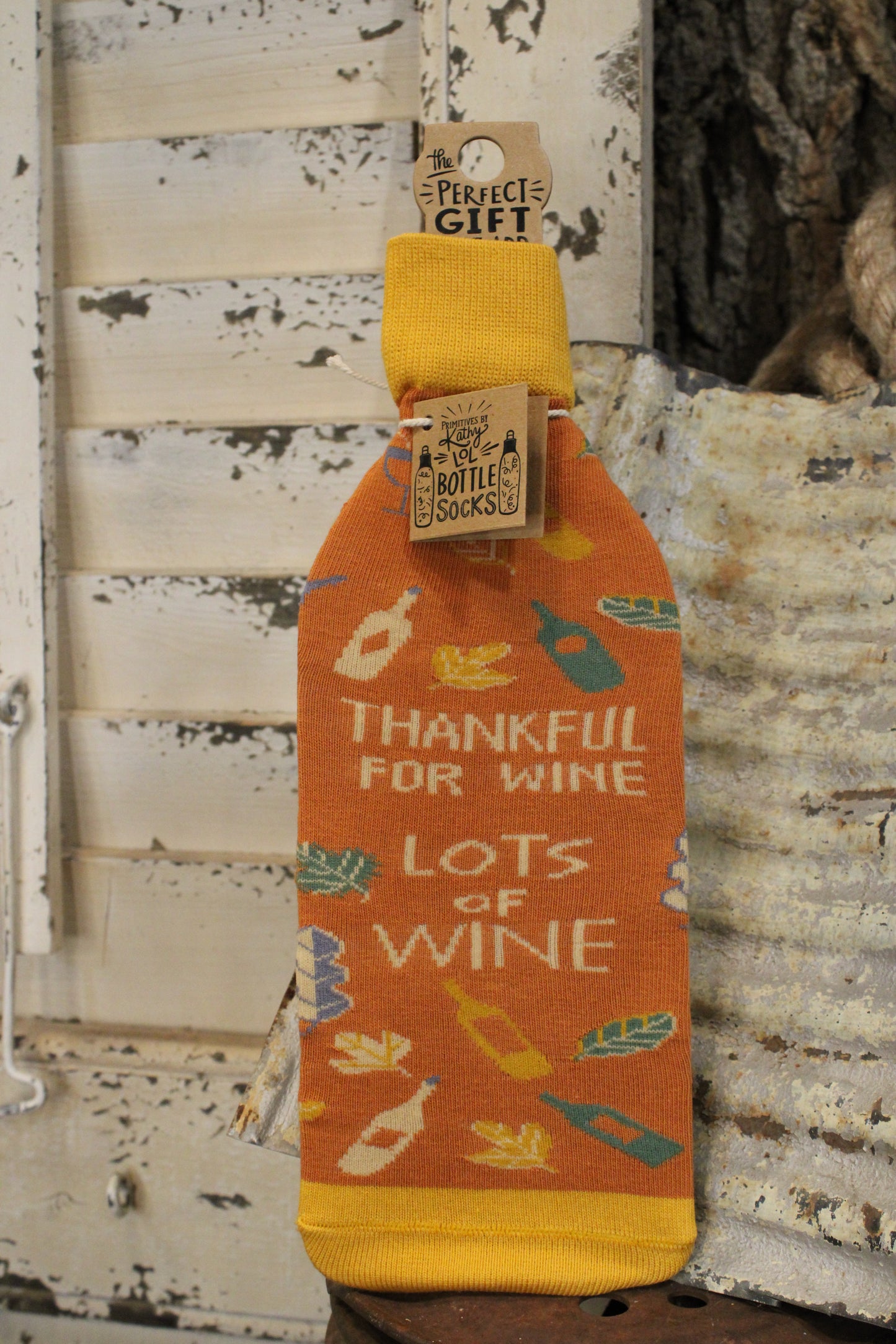 Thankful For Wine Wine Sock
