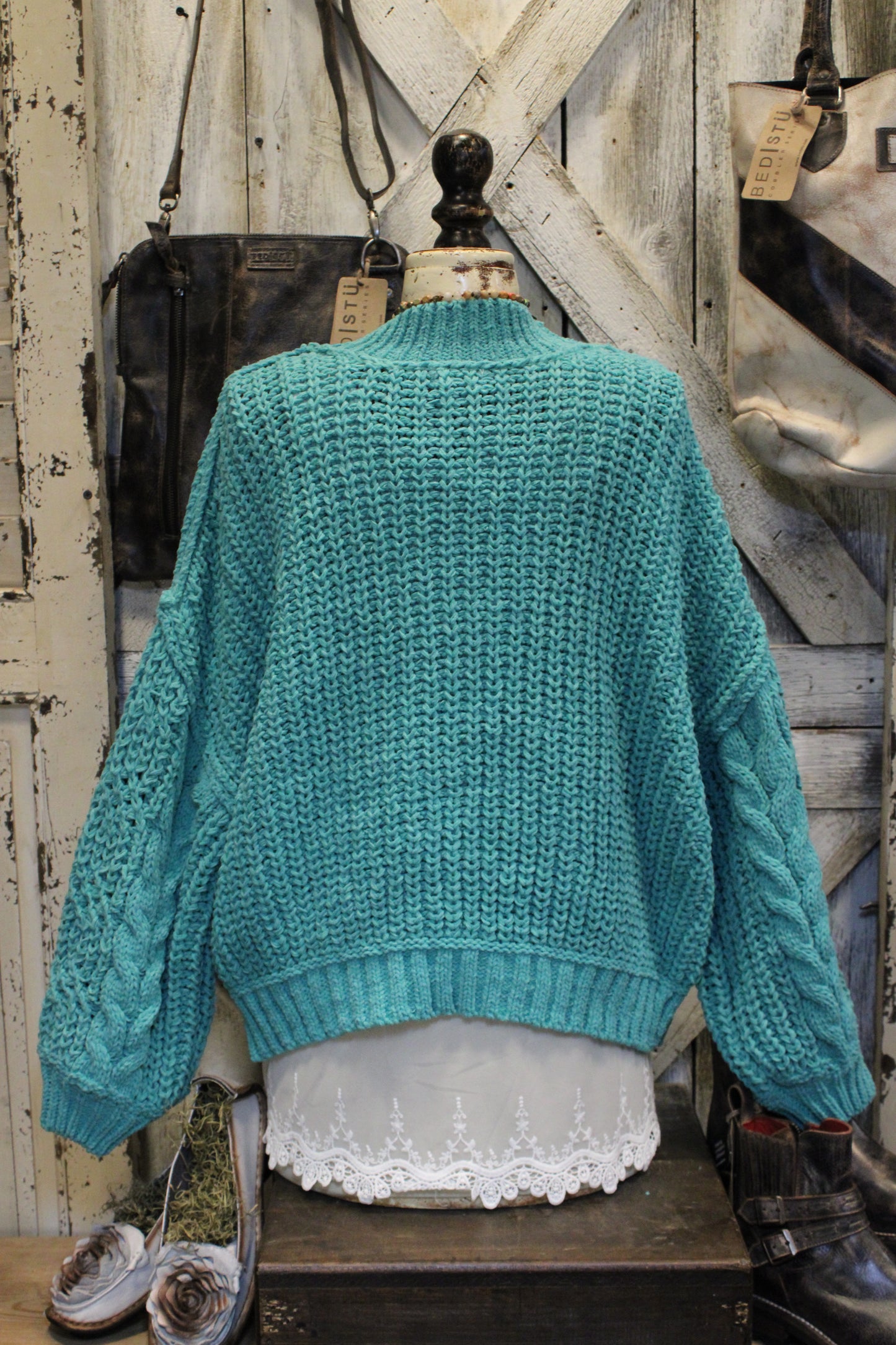 Teal Trails Sweater