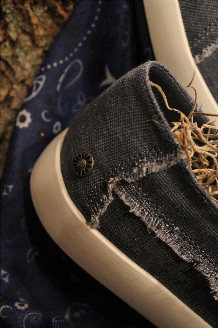 Women's denim canvas loafers