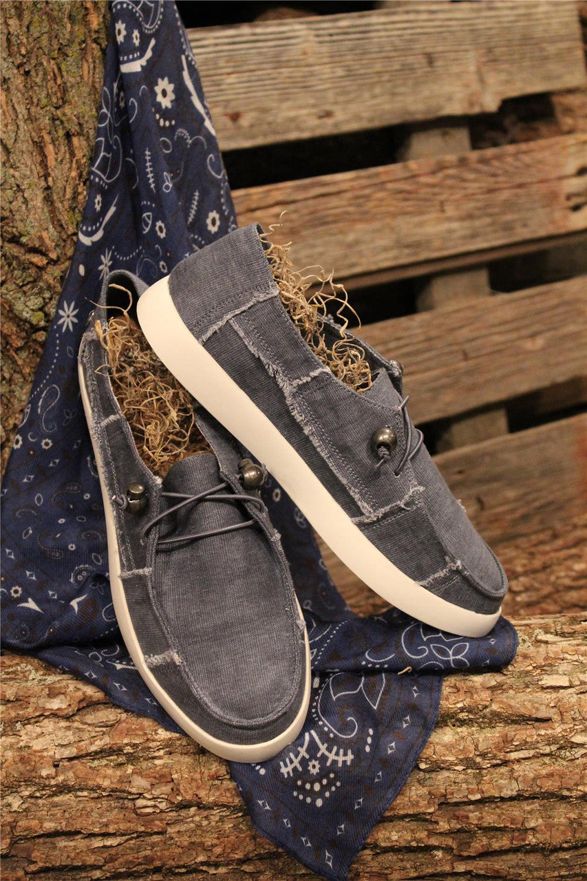 Women's denim canvas loafers
