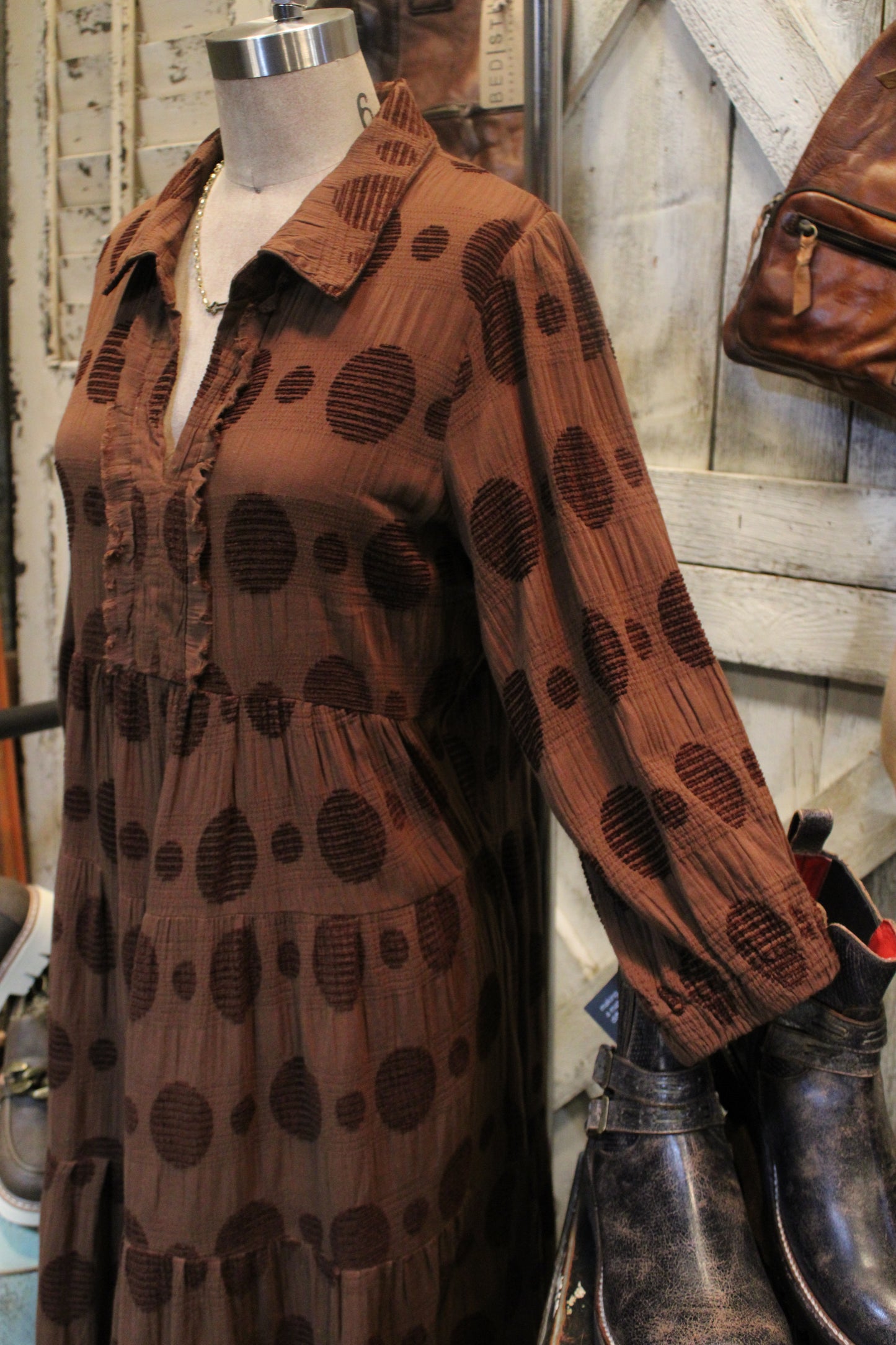 Dot to Dot Chocolate Dress