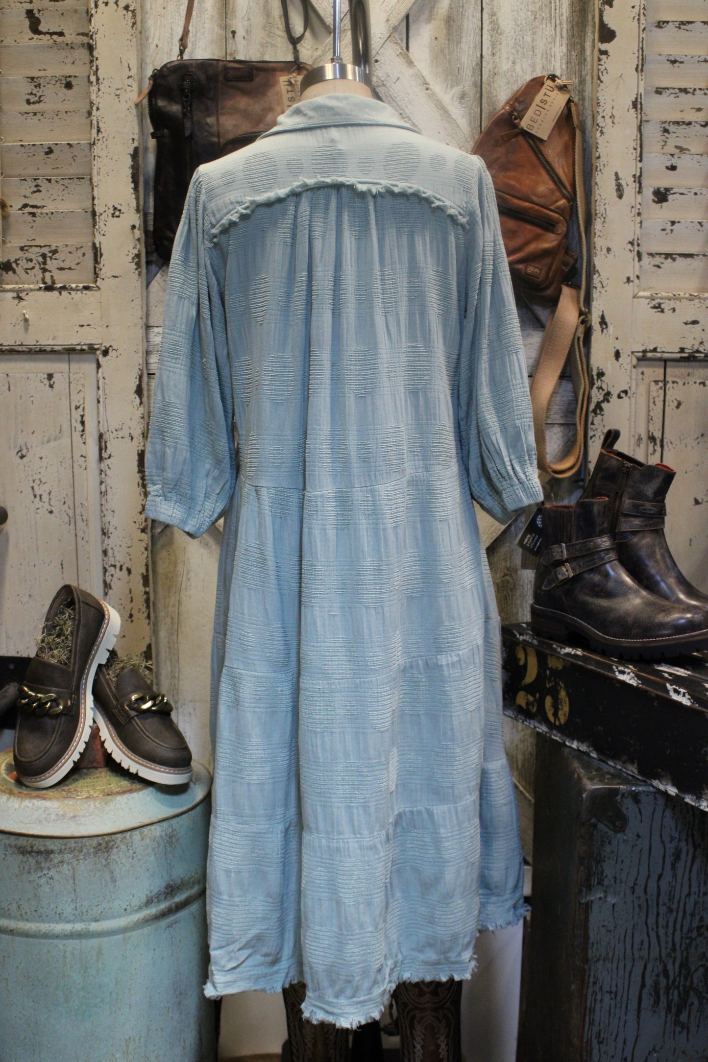 Dot to Dot Dusty Mint Dress