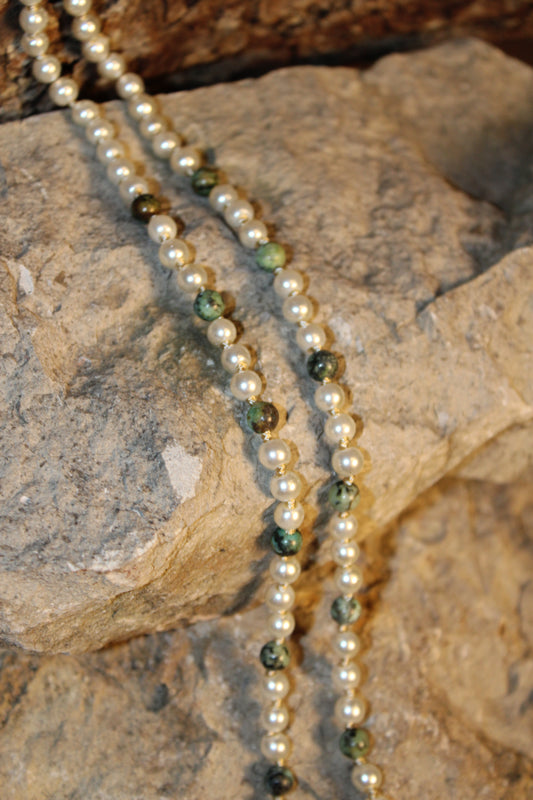 Faith And Pearls Necklace