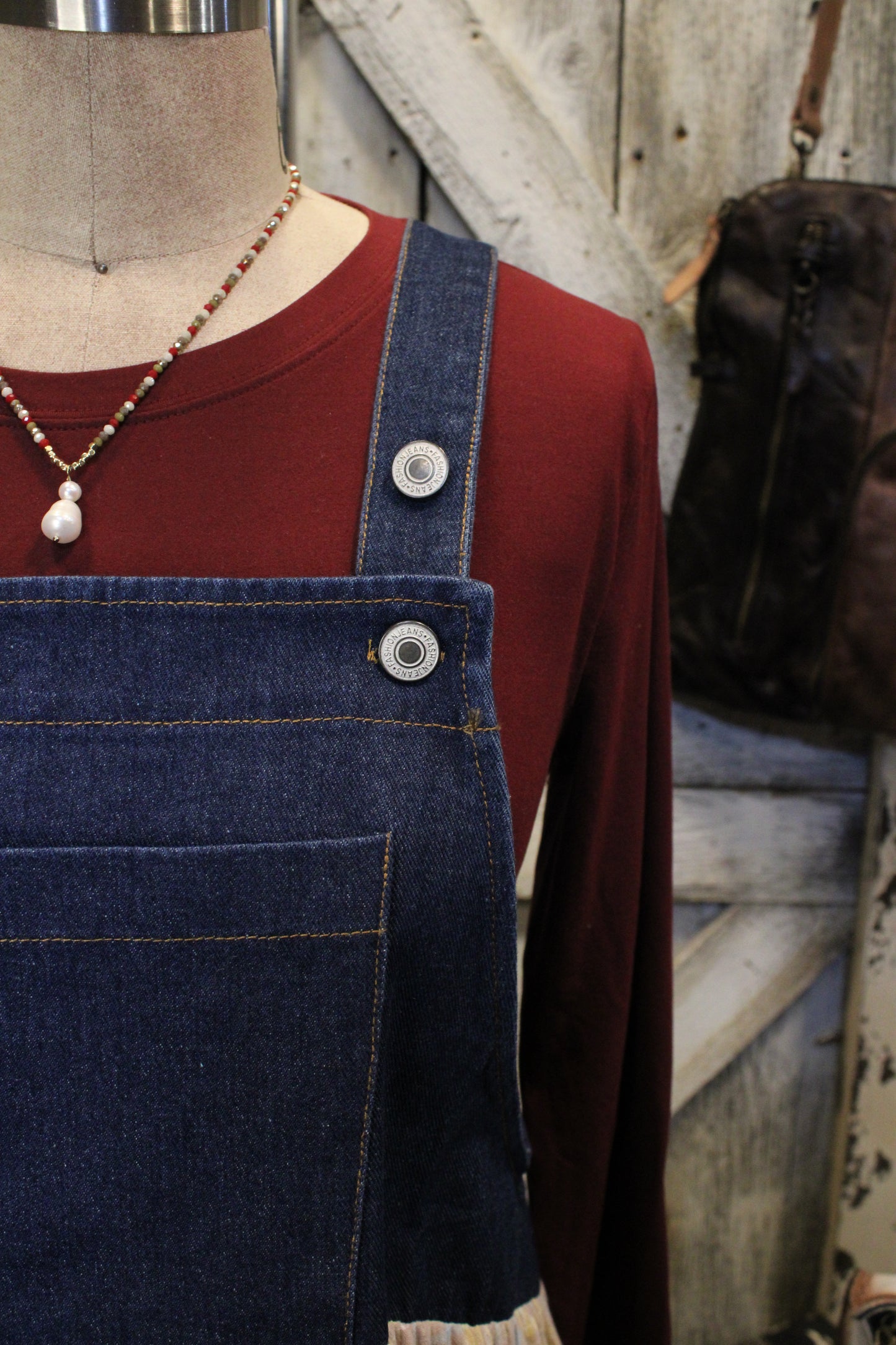 Prairie Patch Overalls Dress