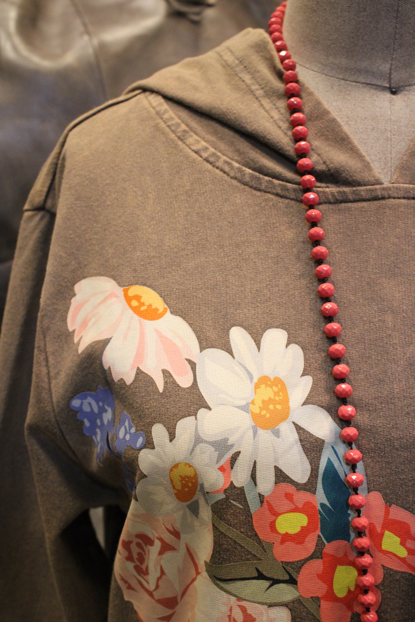 Vintage Rose Hoodie Dress
