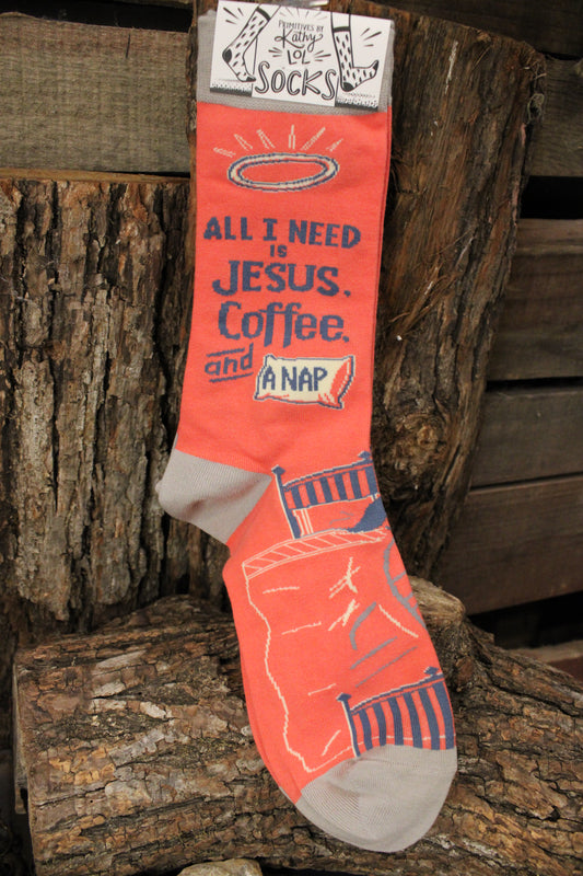All I Need Is Jesus Coffee And A Nap Socks