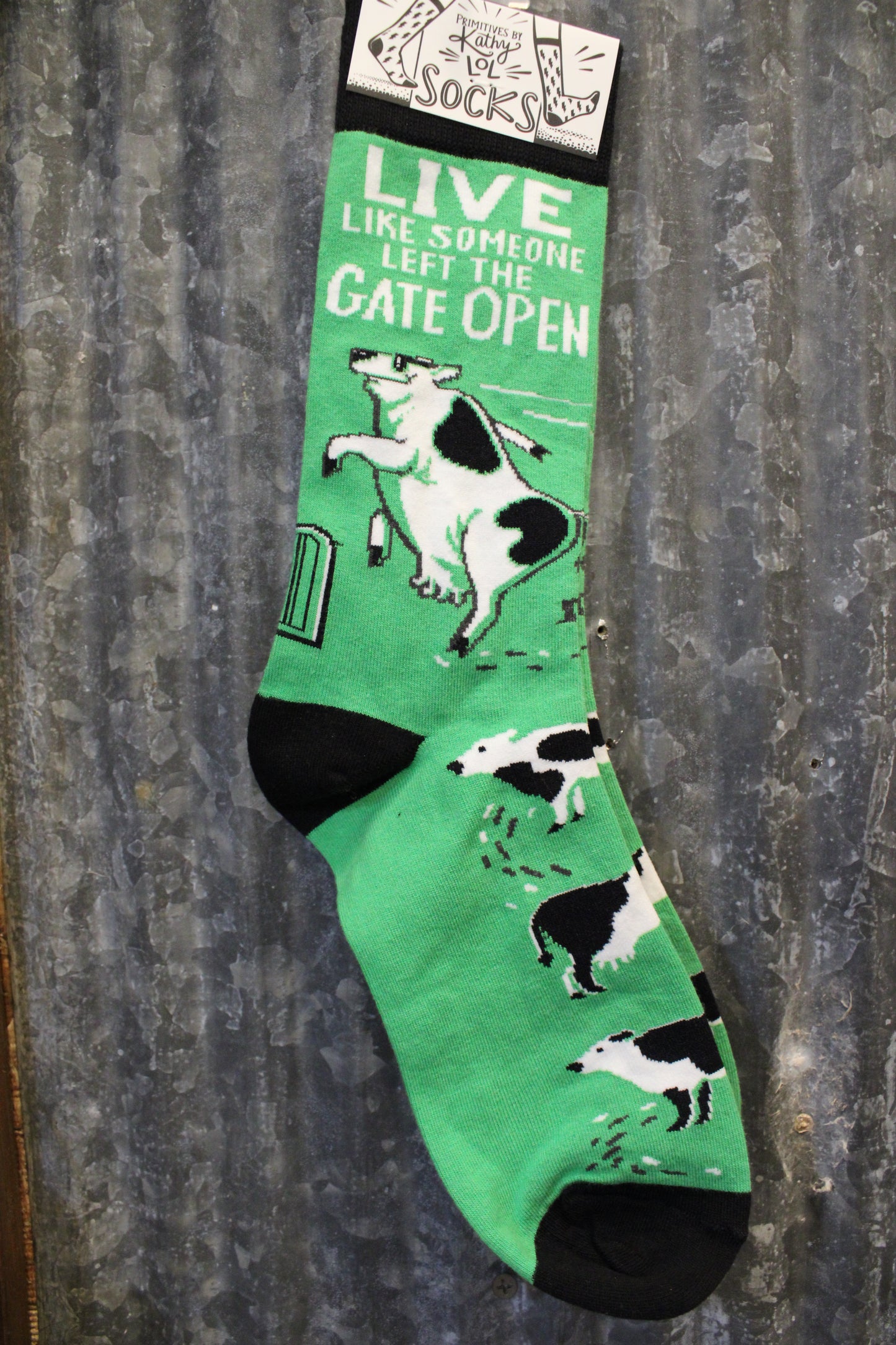 Live Like Someone Left The Gate Open Socks
