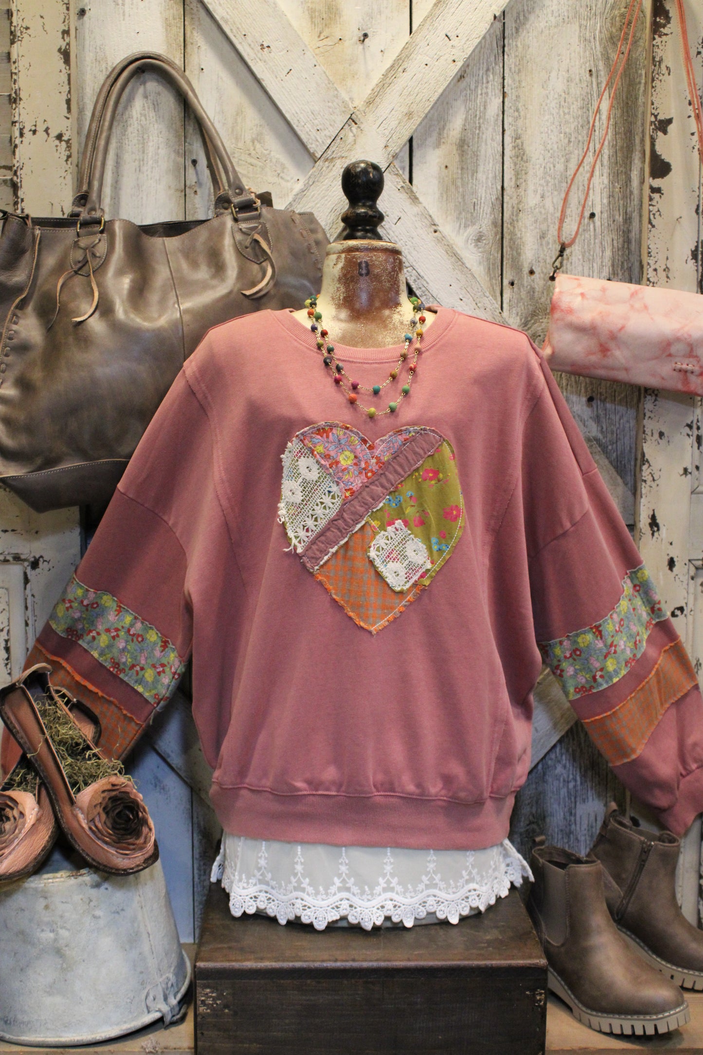 With Love Lipstick Pink Sweatshirt