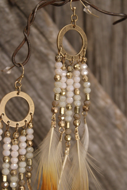 Campfire Quill Dreamcatcher Earrings