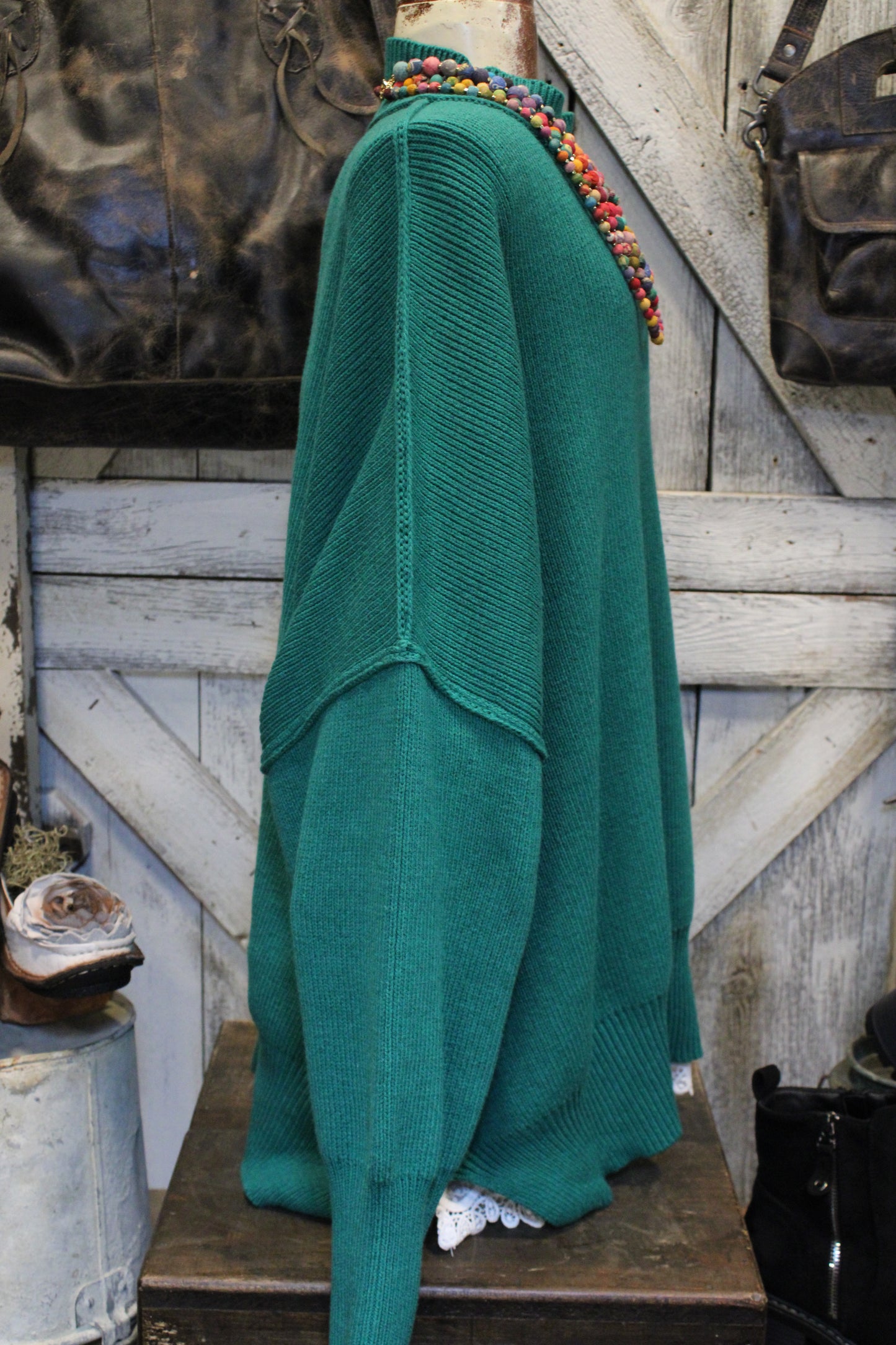 Pop Of Forest Green Sweater