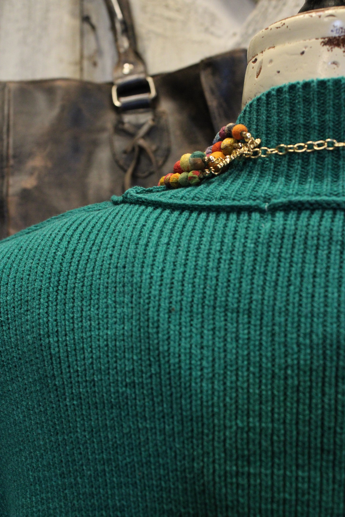 Pop Of Forest Green Sweater