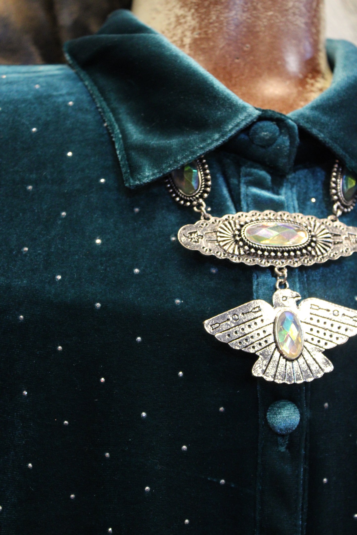Teal Velvet And Sparkles Tunic