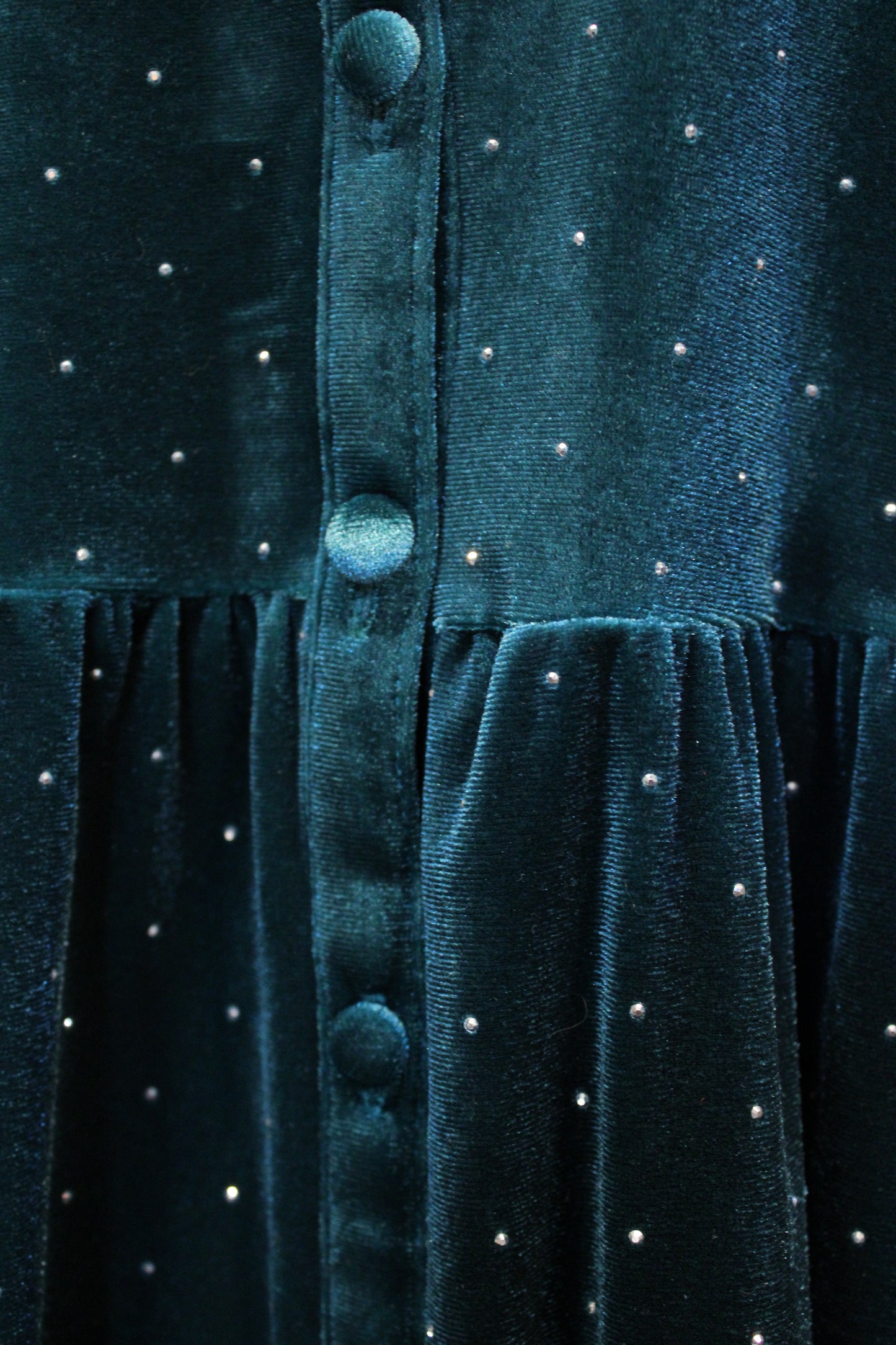 Teal Velvet And Sparkles Tunic
