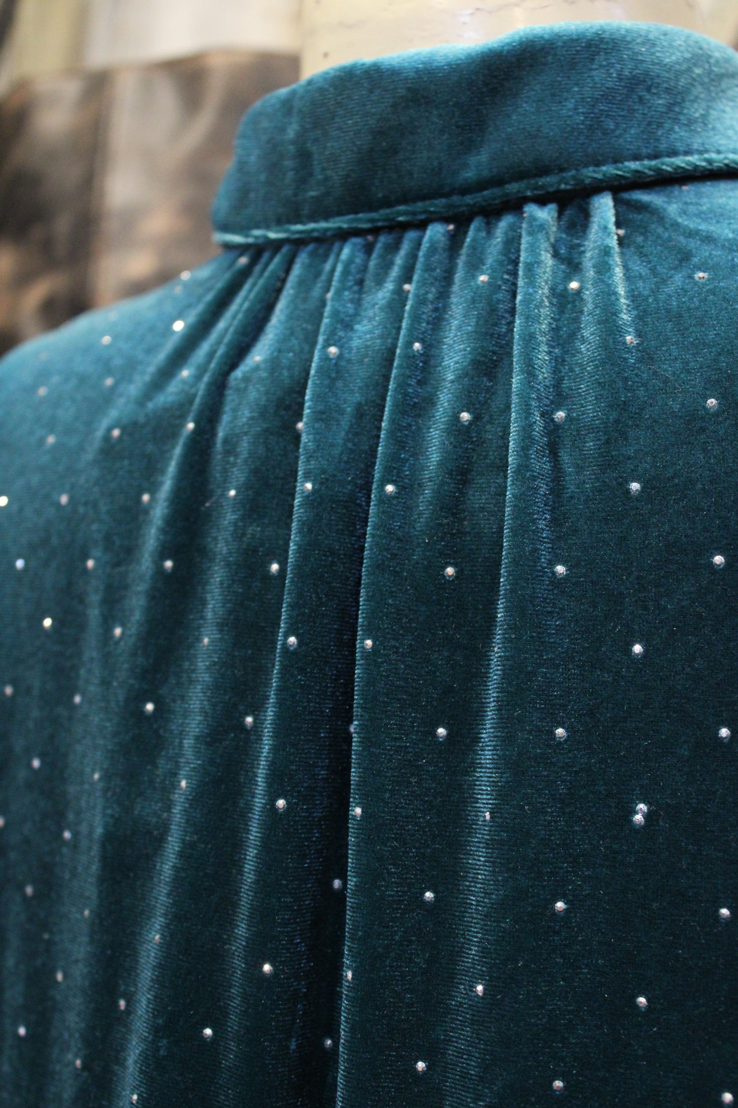 Teal Velvet And Sparkles Tunic