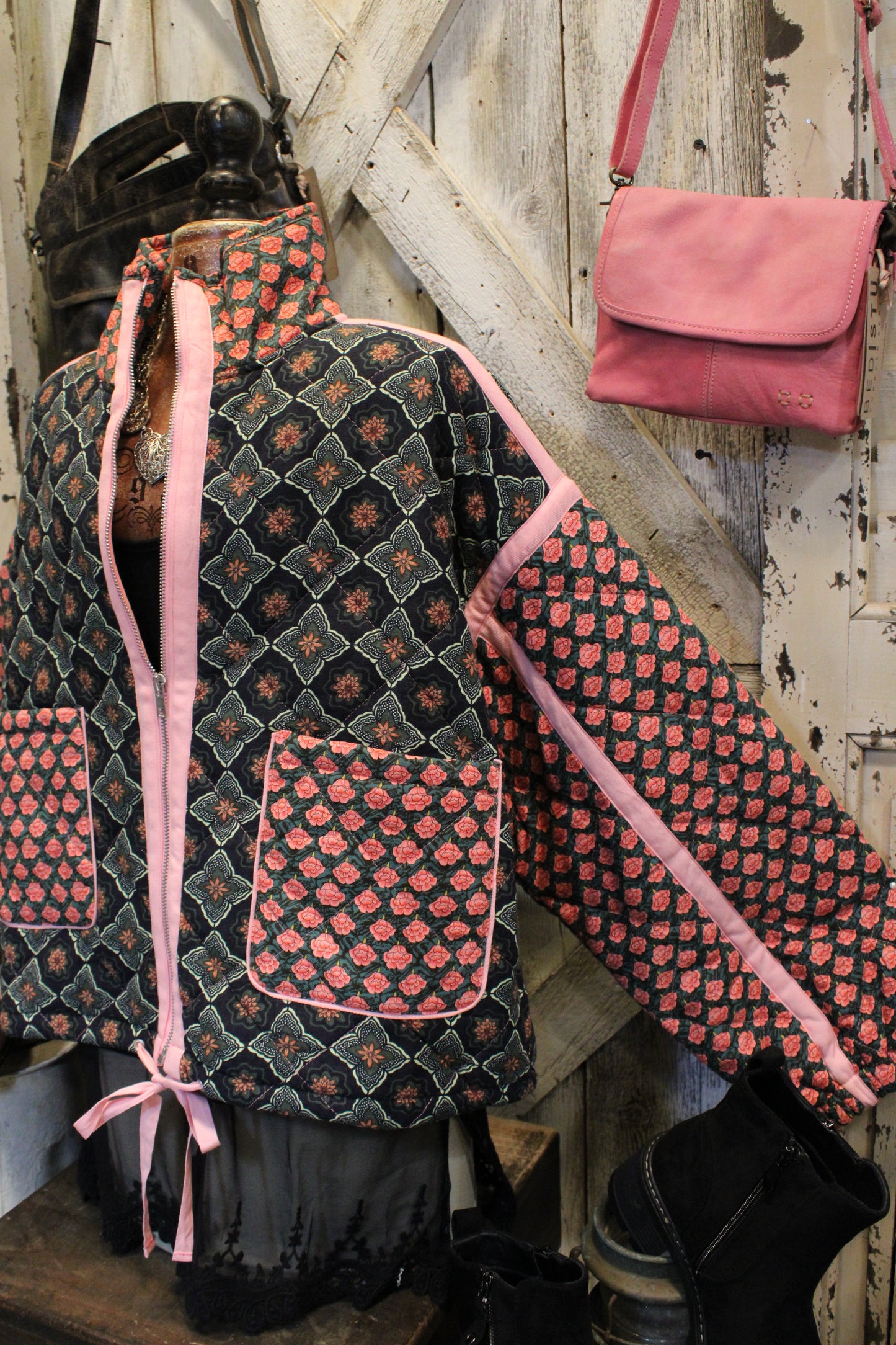 Rosy Outlook Quilted Jacket