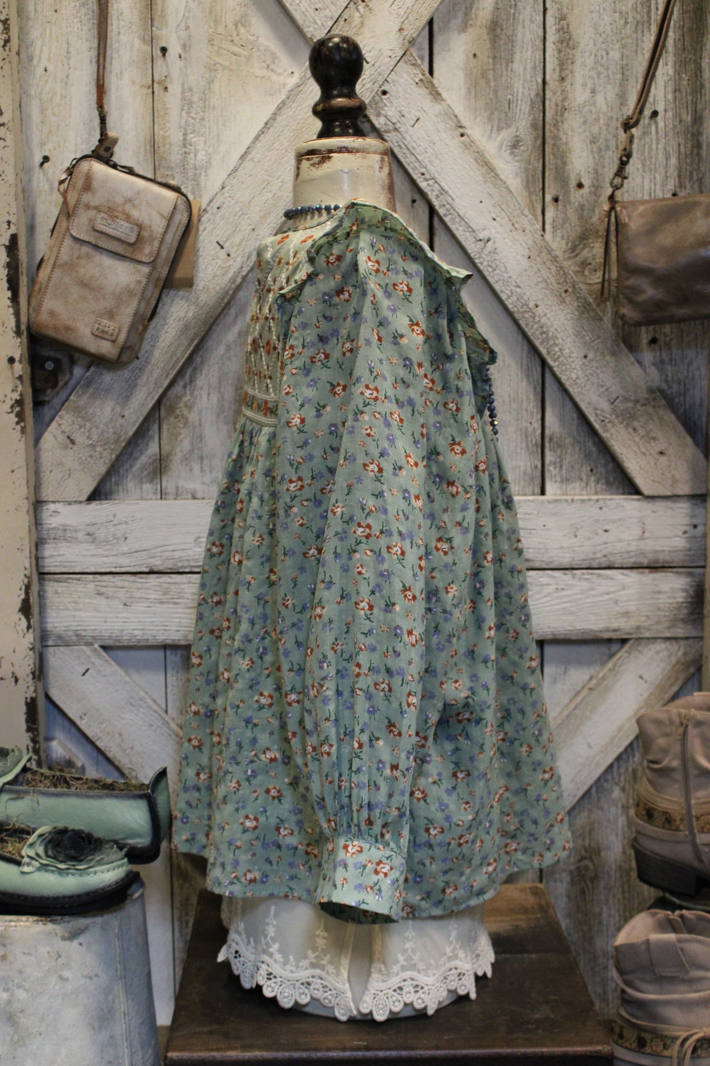 Mint Petal Peasant Top
