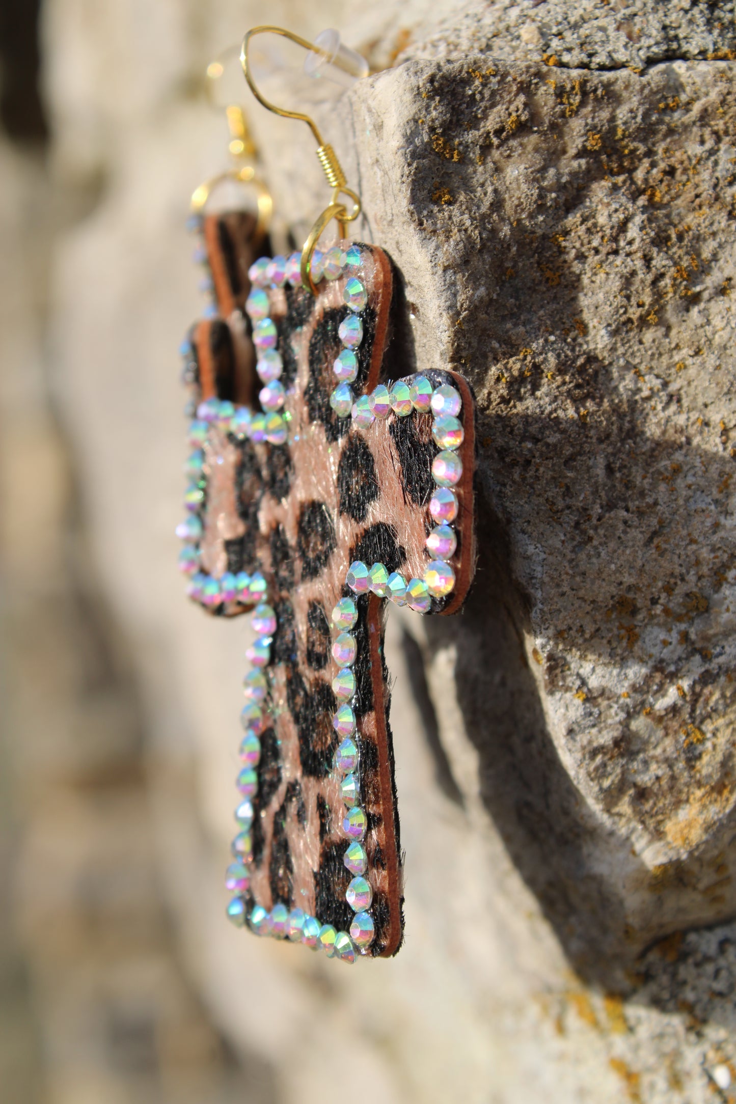 Fierce Faith Cross Earrings