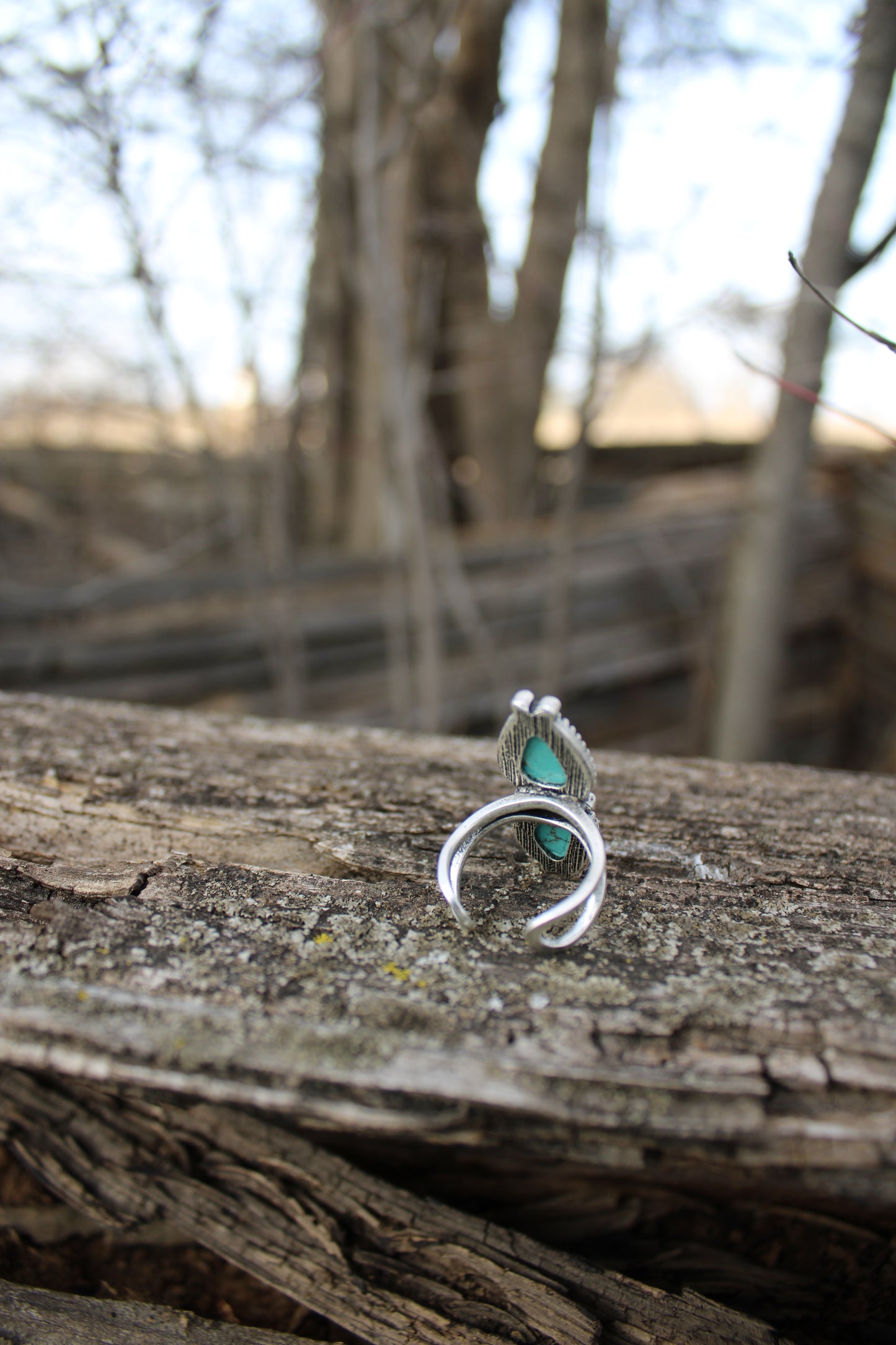 Teal Twin Skies Ring