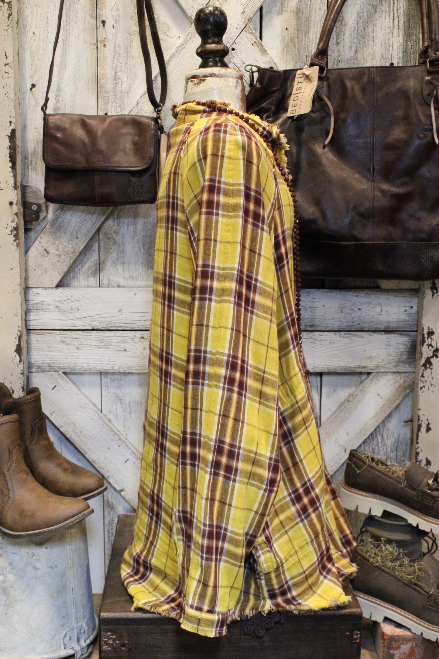 Sunshine Plaid Button Up