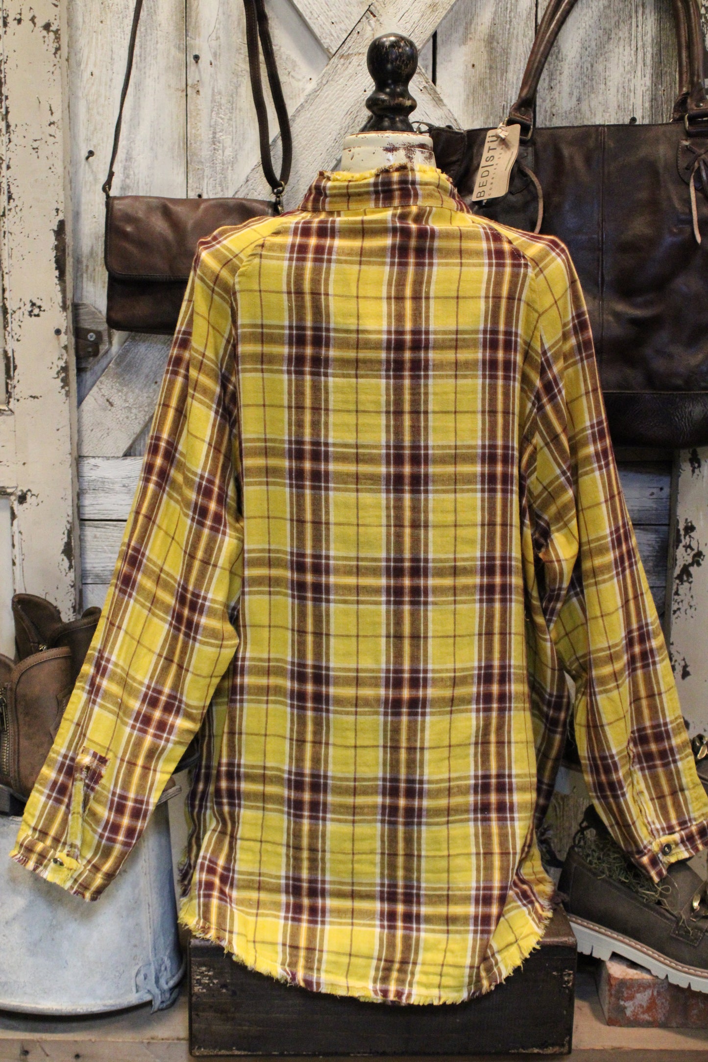 Sunshine Plaid Button Up