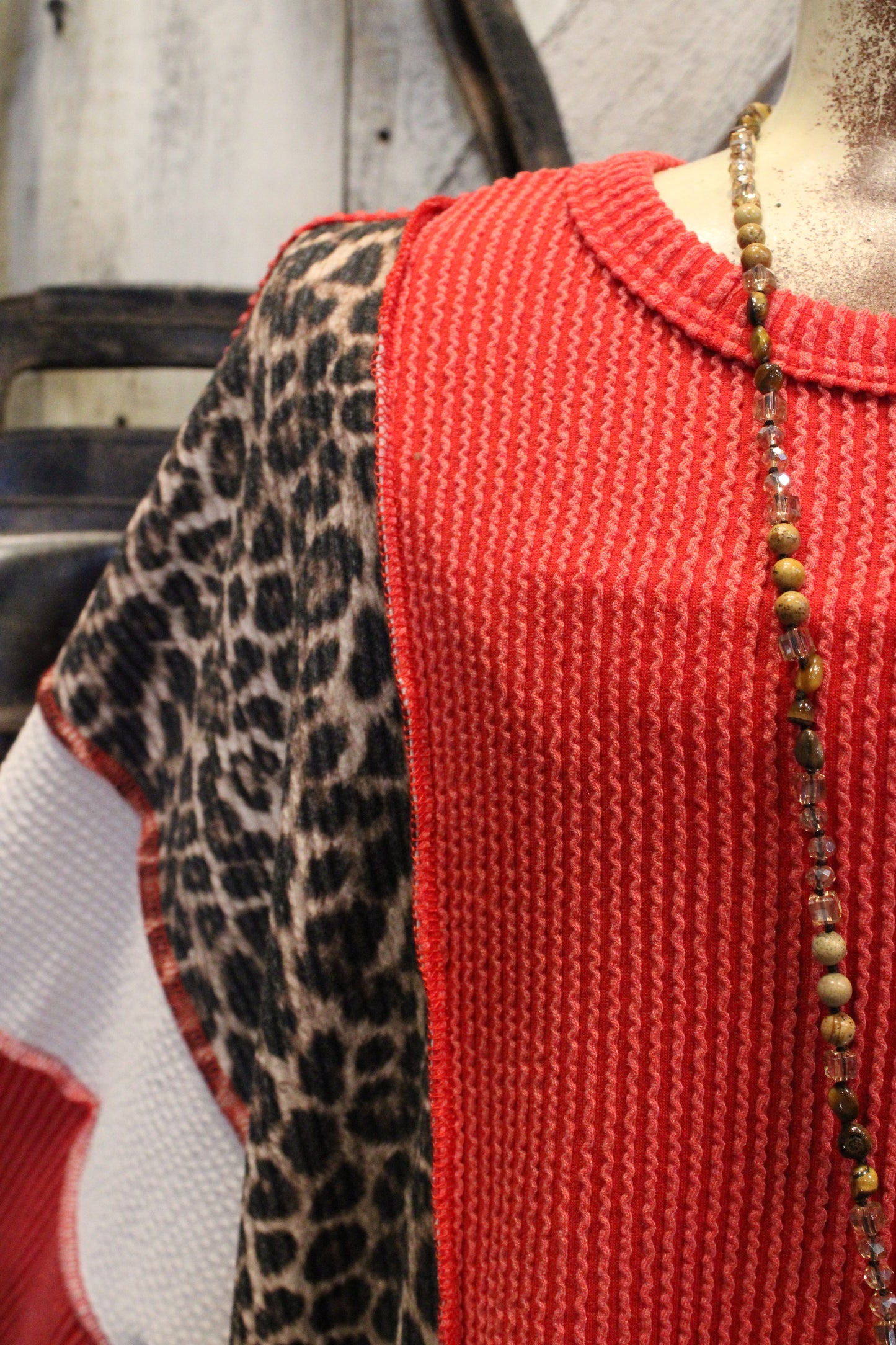 Fiercely Ribbed Red Casual
