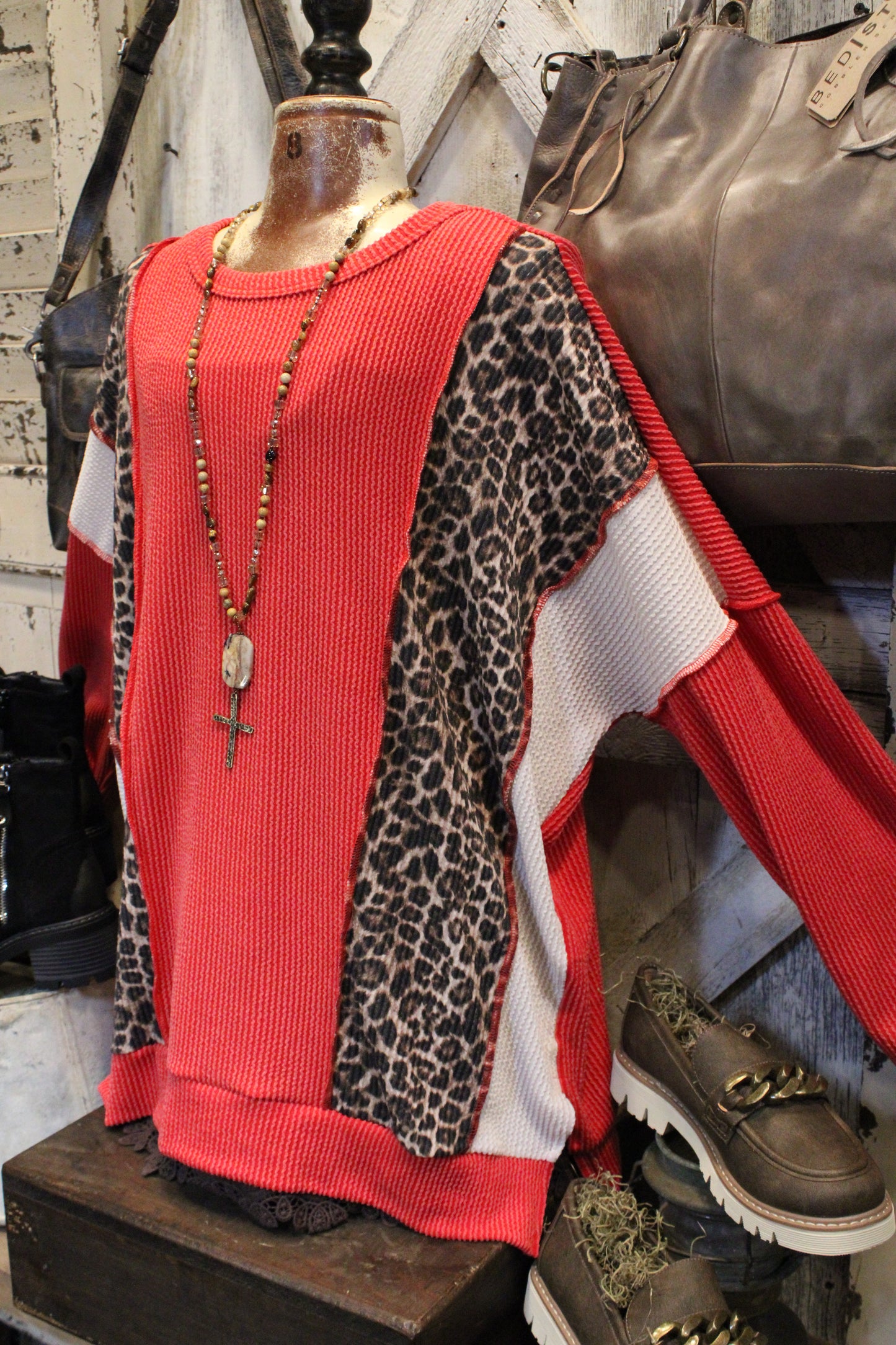 Fiercely Ribbed Red Casual