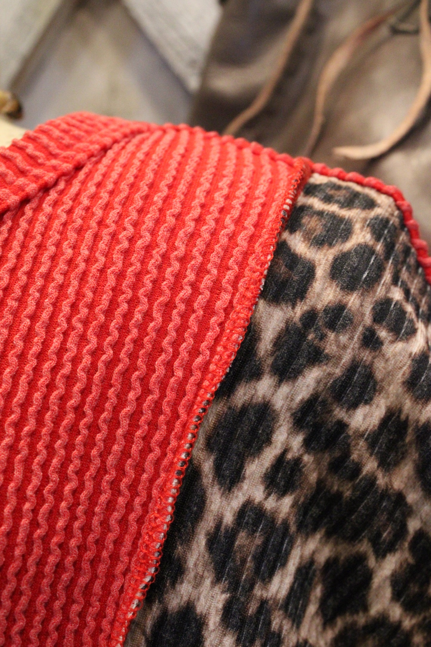 Fiercely Ribbed Red Casual