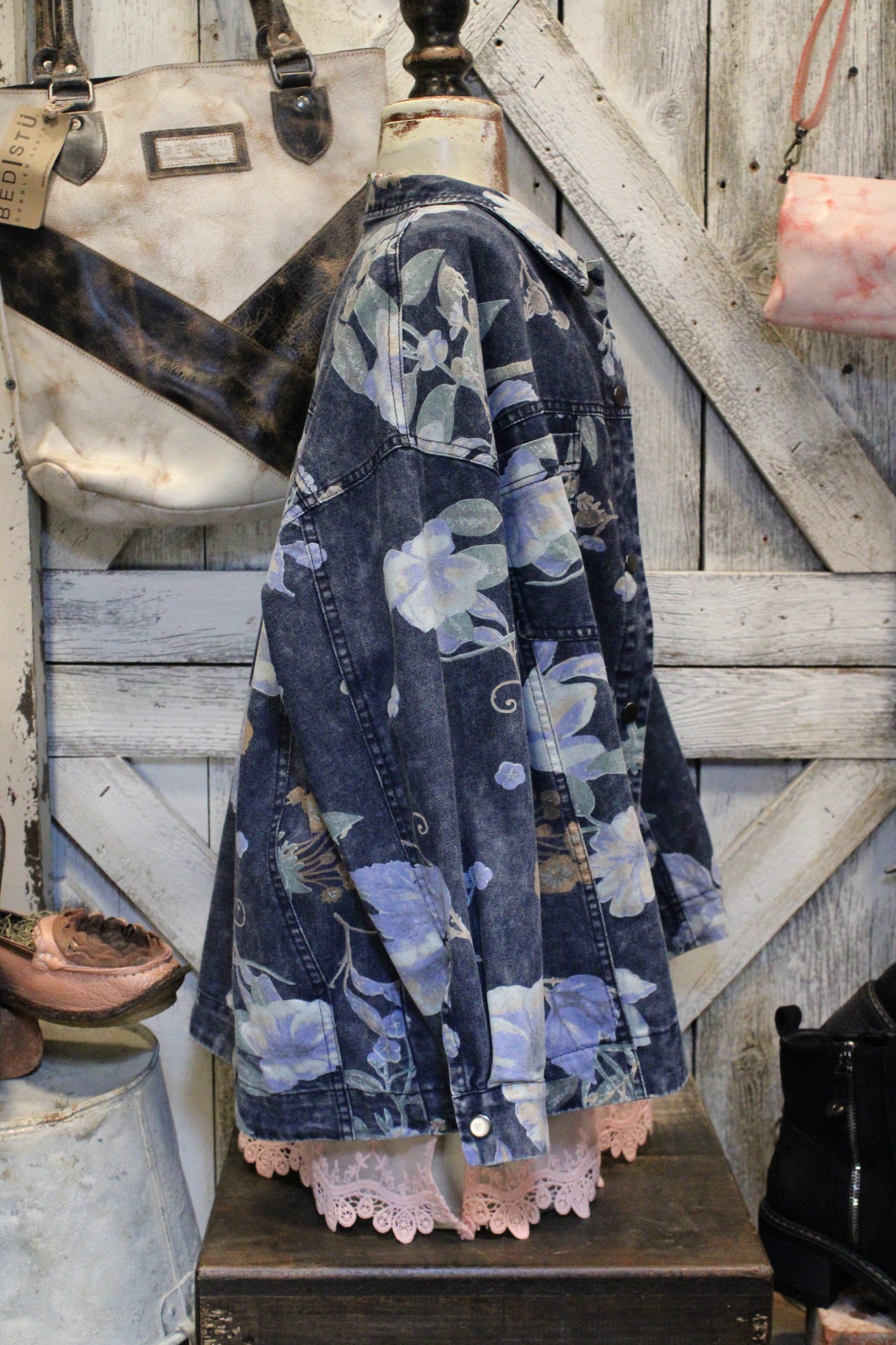 Blossom Blooms Denim Shacket