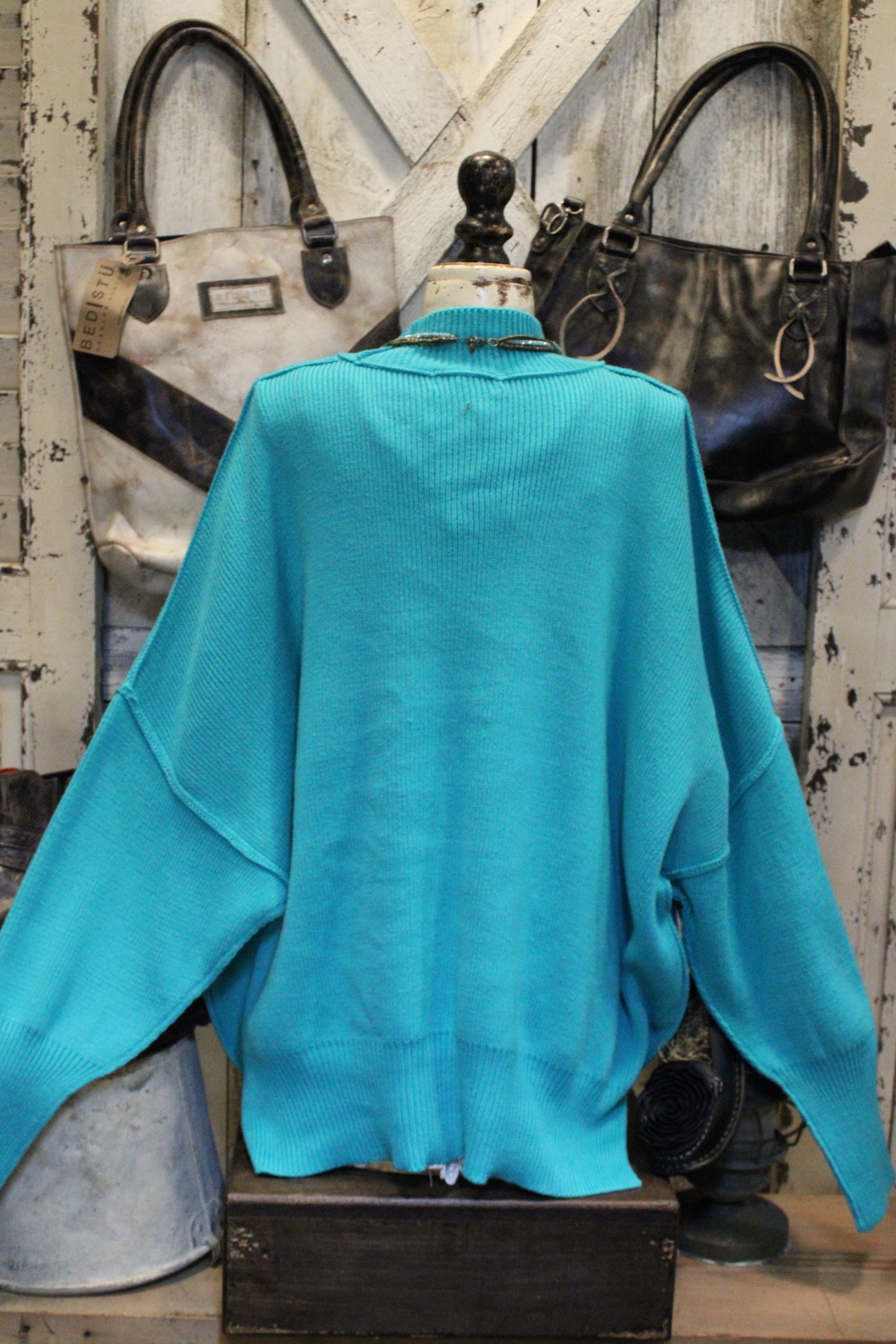 Pop Of Turquoise Sweater