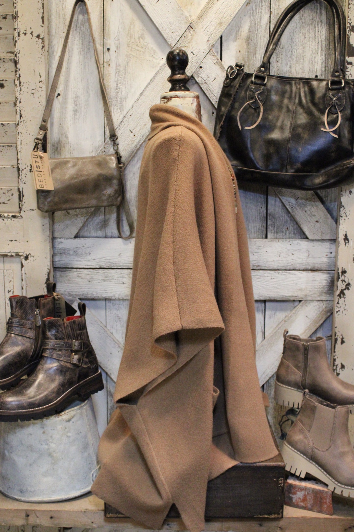 Mocha Sleeveless Cardigan