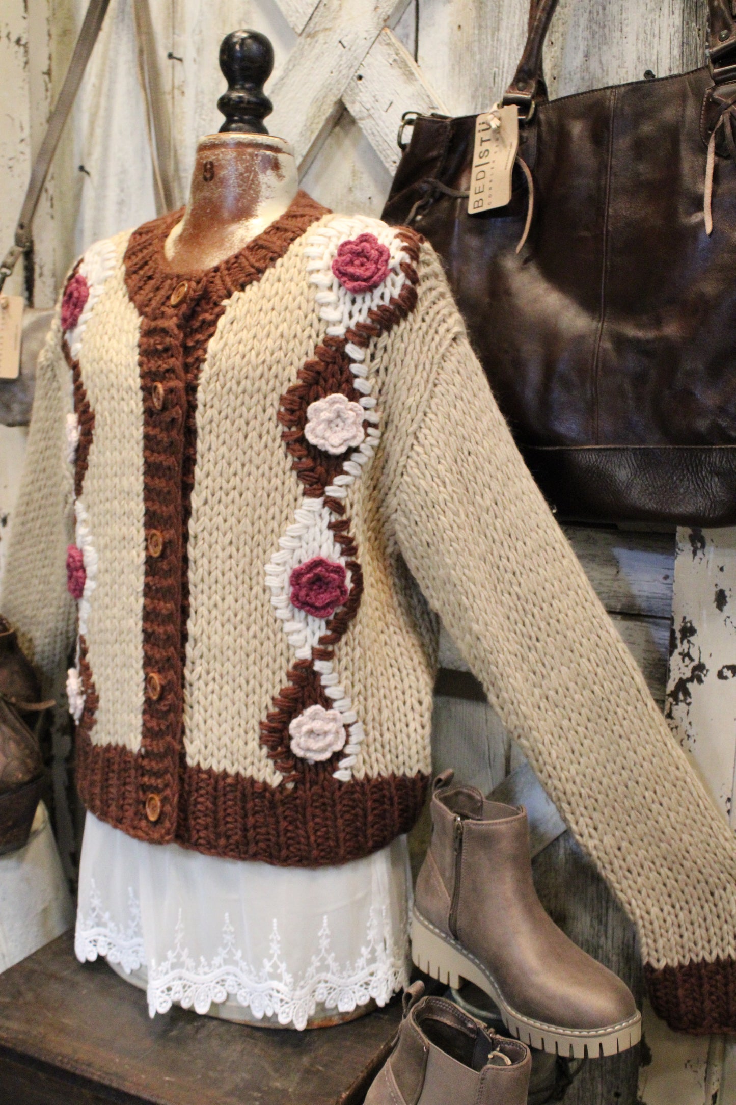 Maple Rose Knit Cardigan