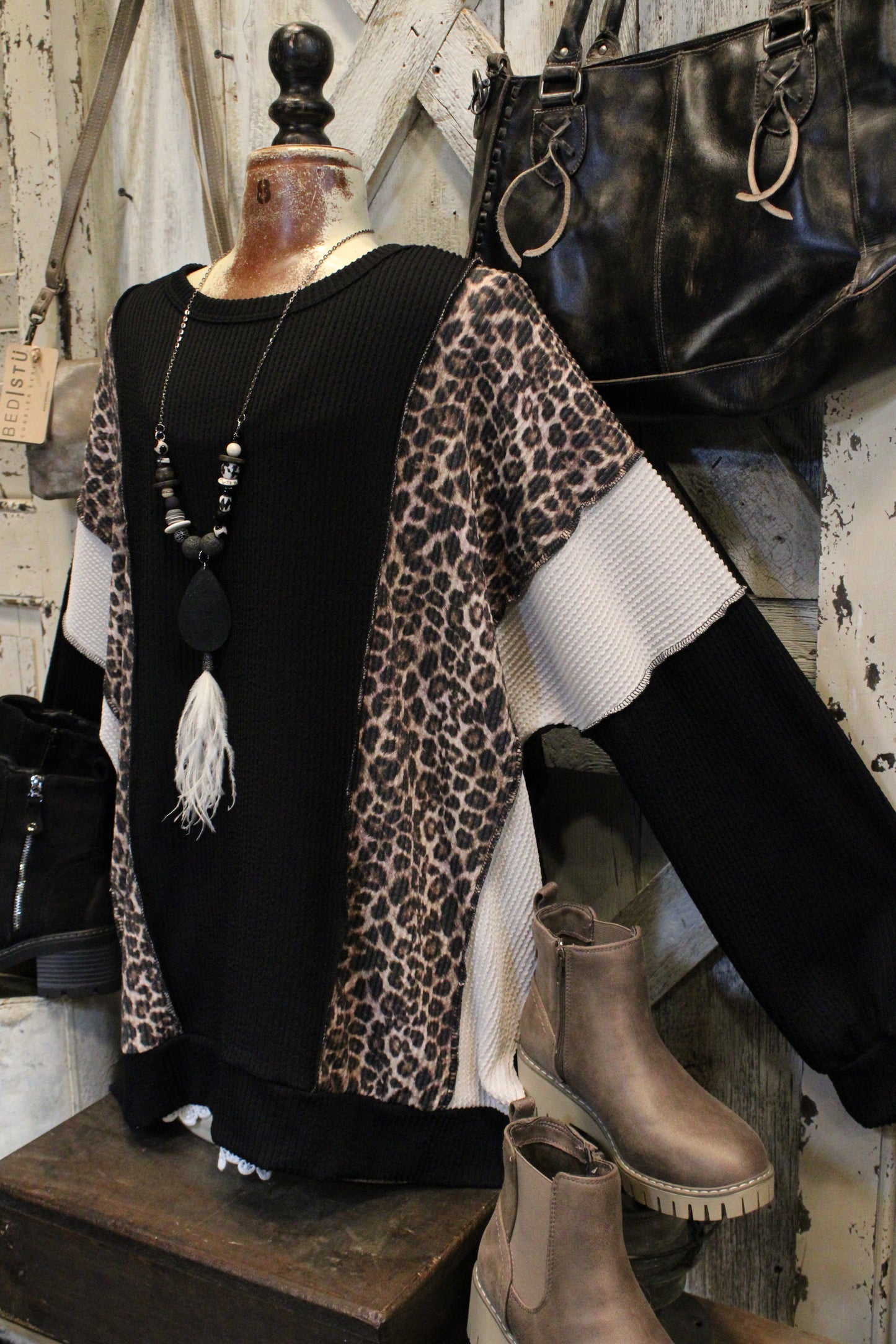 Fiercely Ribbed Black Casual