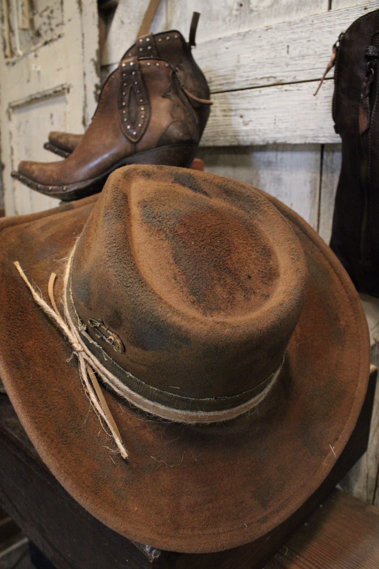 Whiskey Feather Cowgirl Fedora
