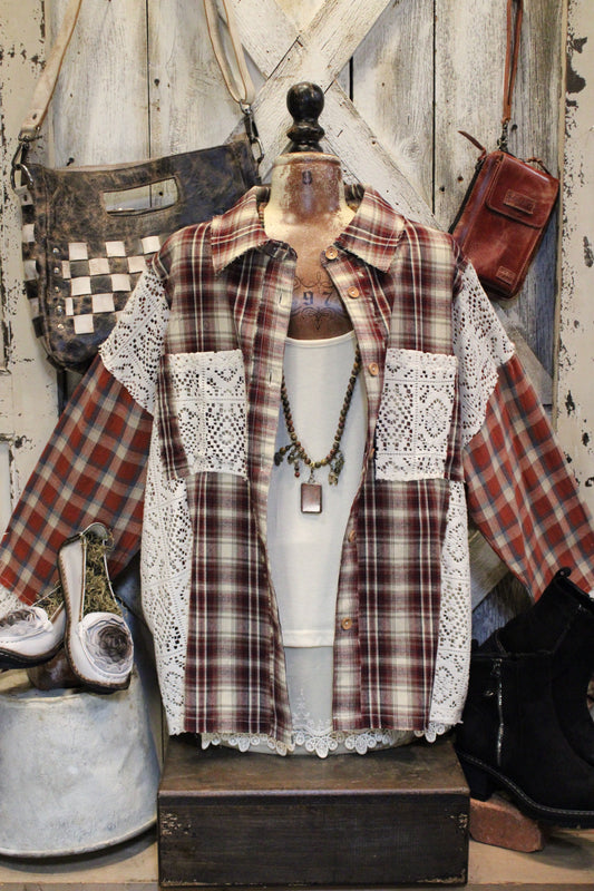 Charming Country Lace Plaid