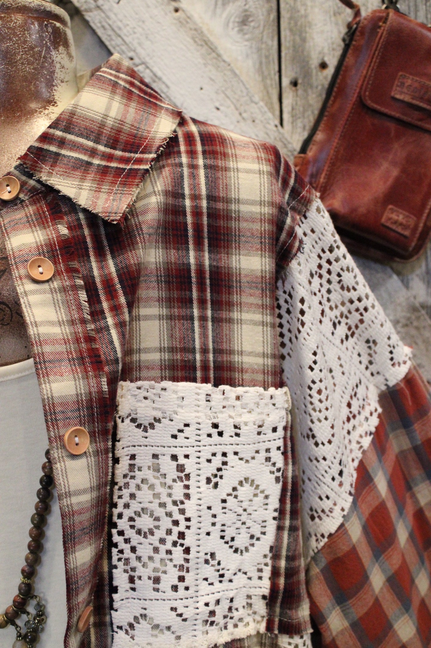 Charming Country Lace Plaid
