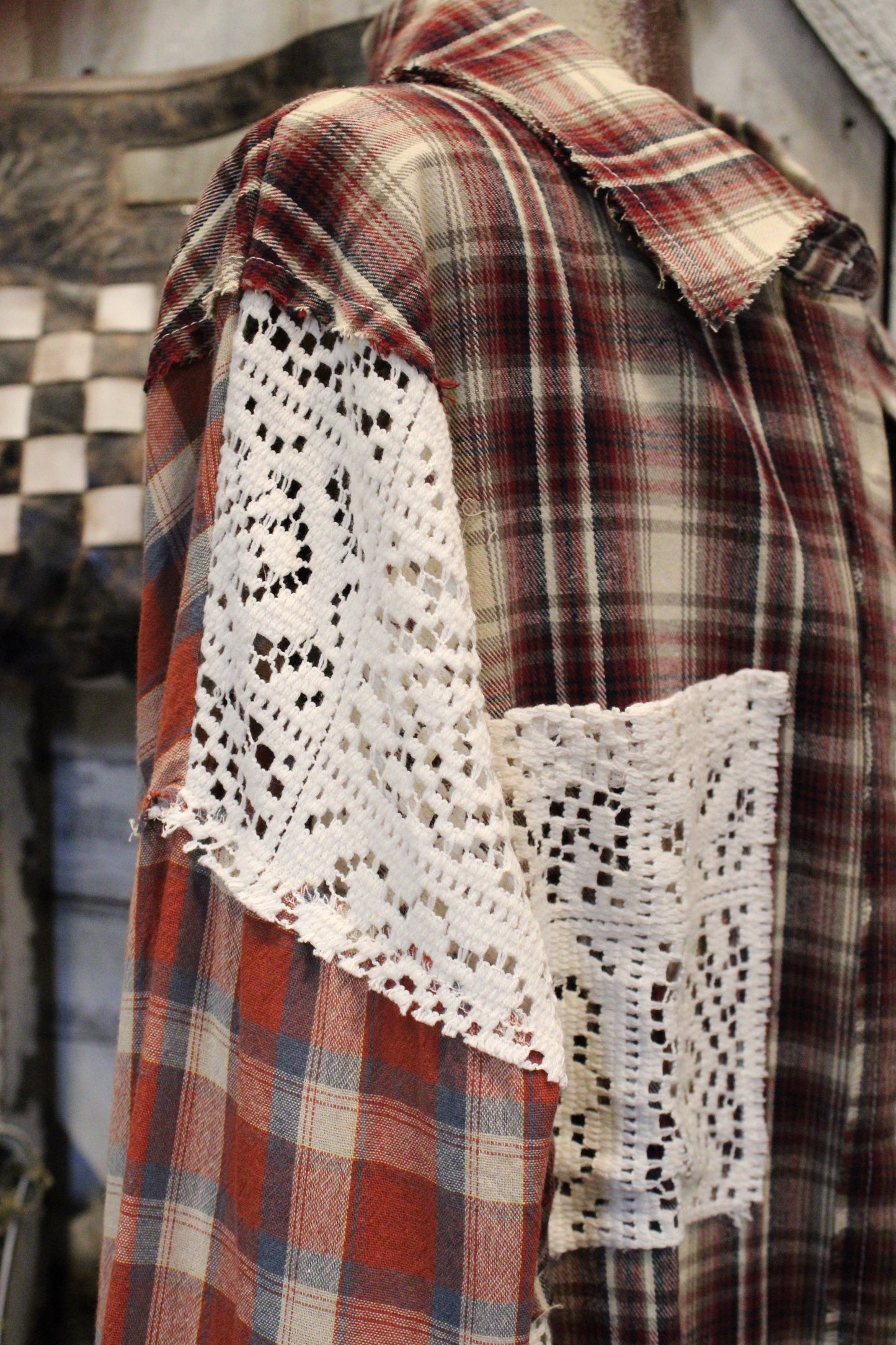 Charming Country Lace Plaid