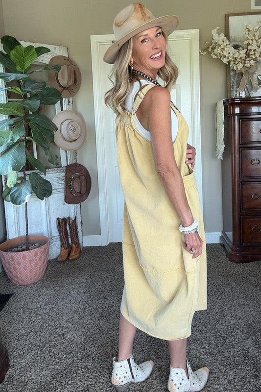 Lemon Drop Pocket Dress