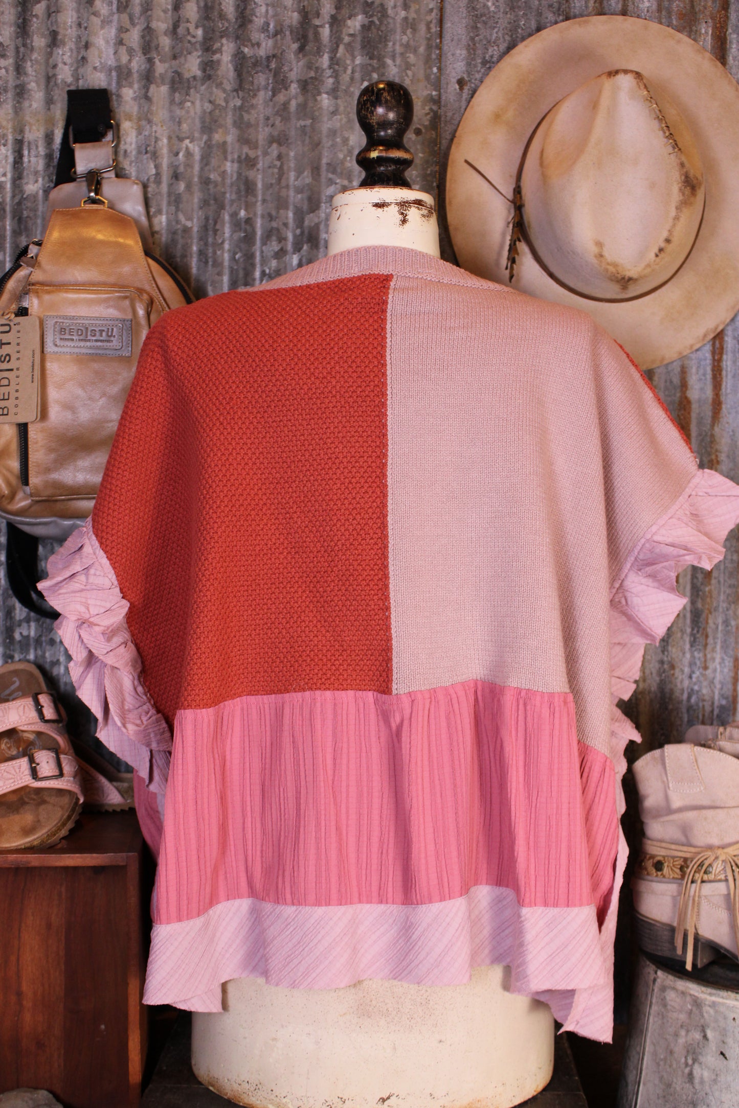 Posy Patch Ruffle Knit Top