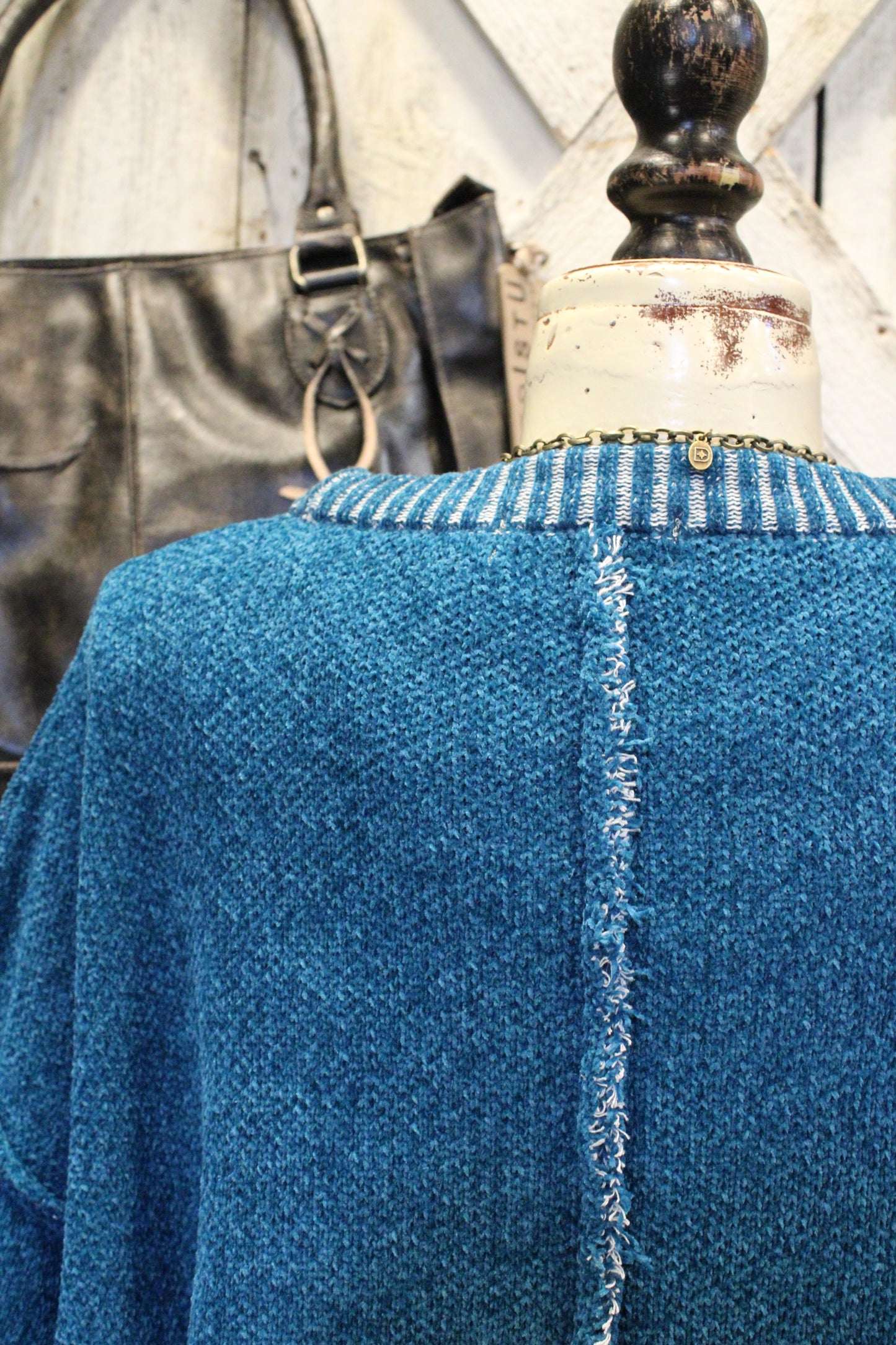 Woven Beauty Ocean Teal Sweater