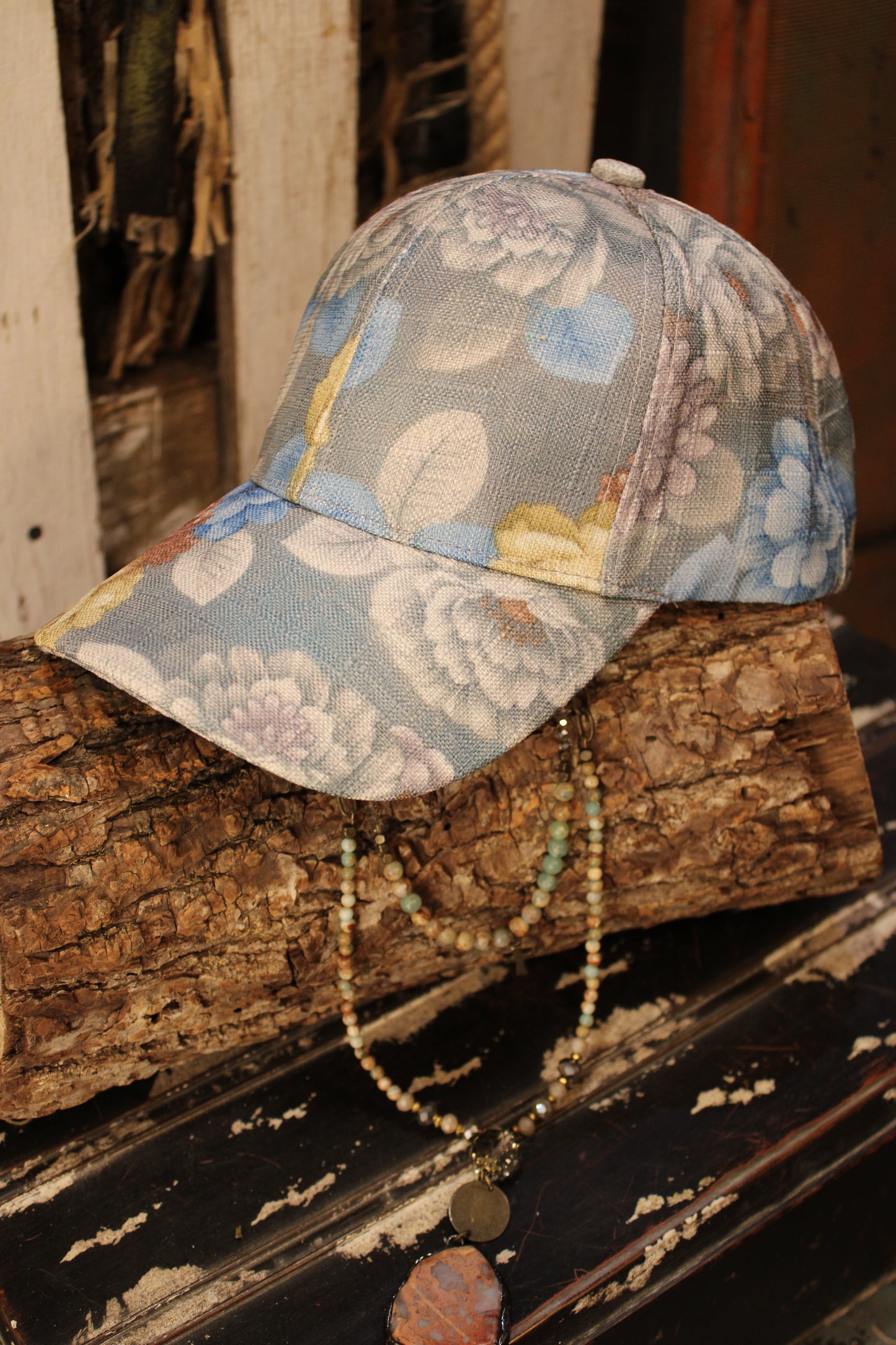 Flowers Above Ball Cap