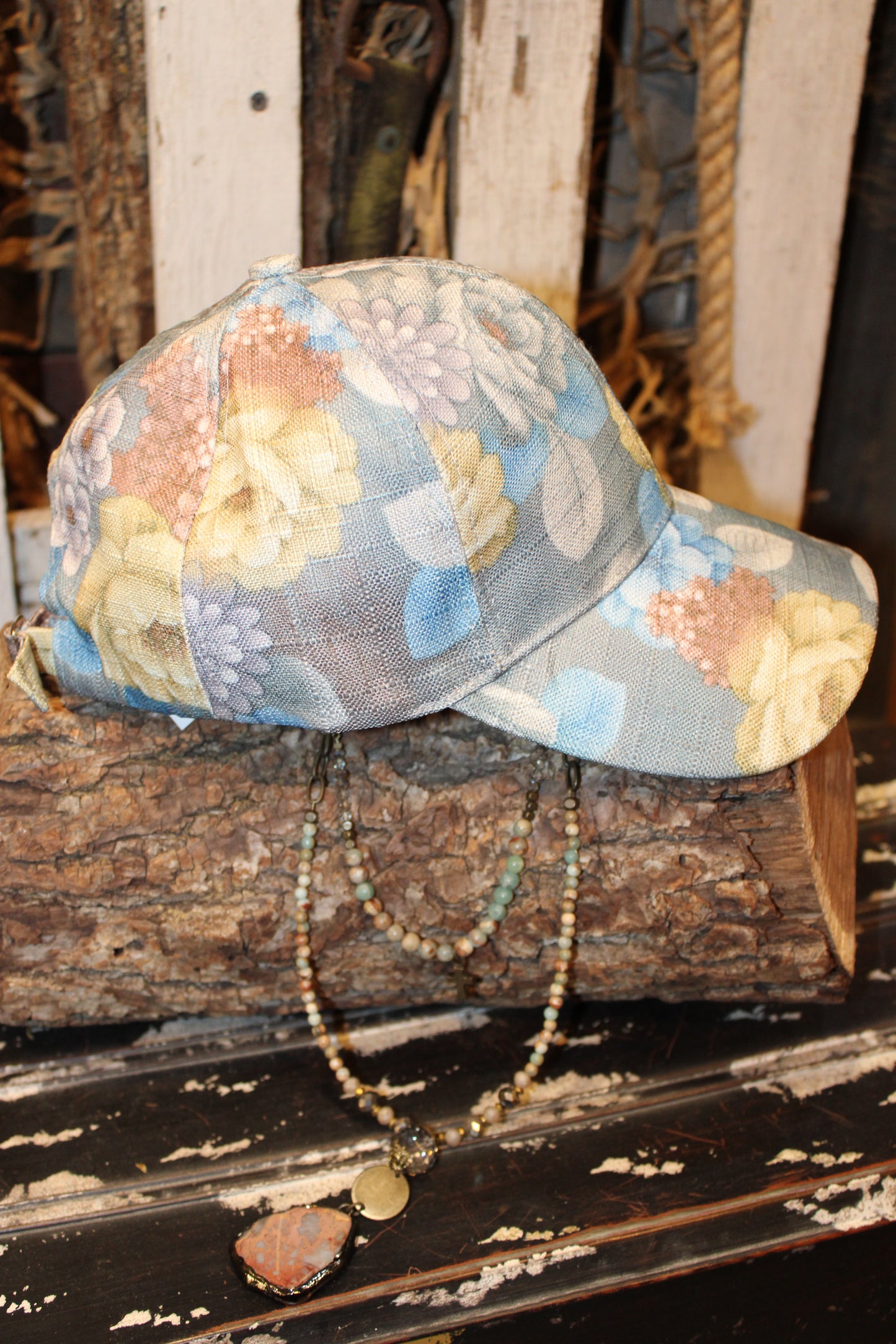 Flowers Above Ball Cap