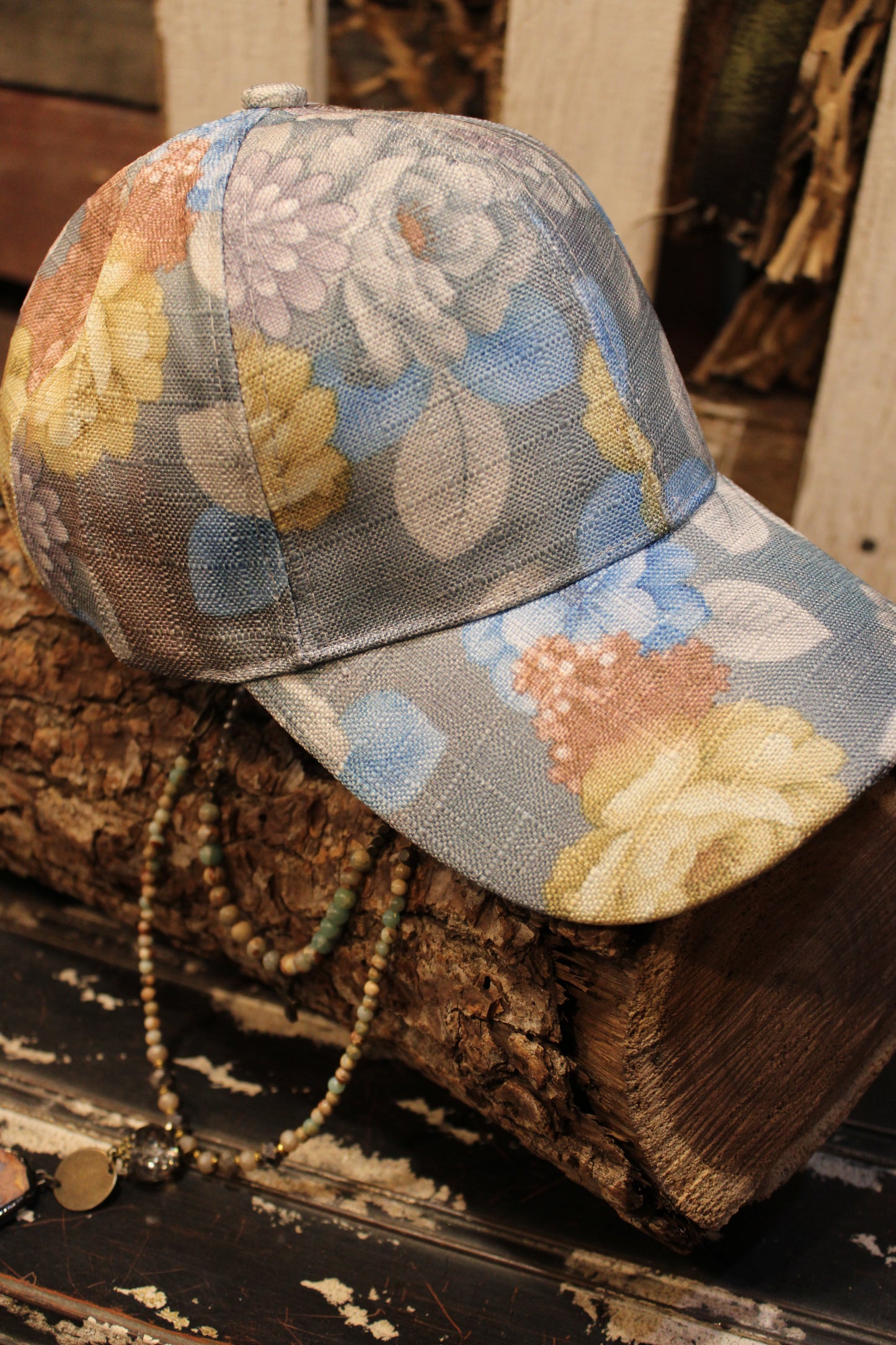 Flowers Above Ball Cap